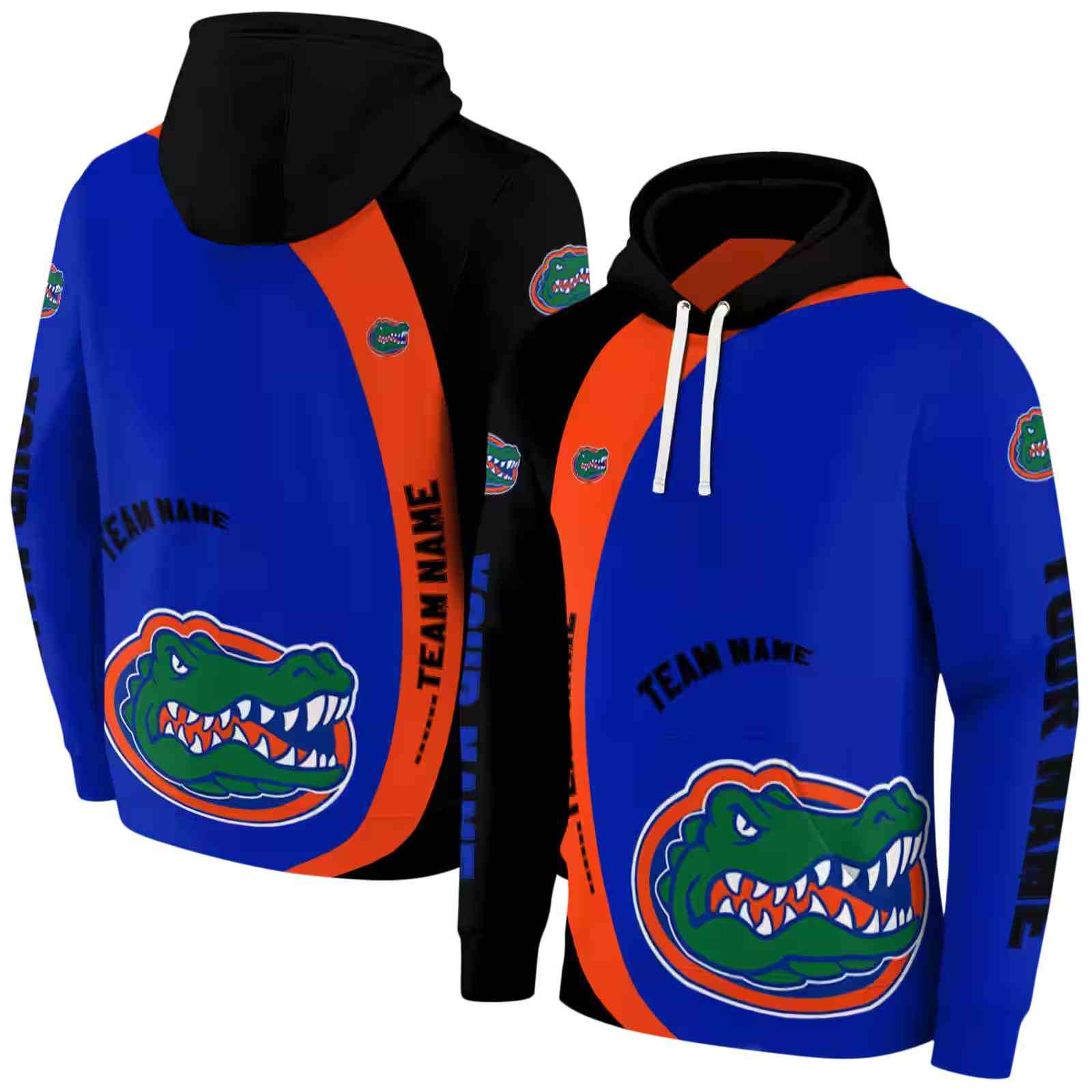 custom florida gators minimalist design blue black hoodie fashion forward