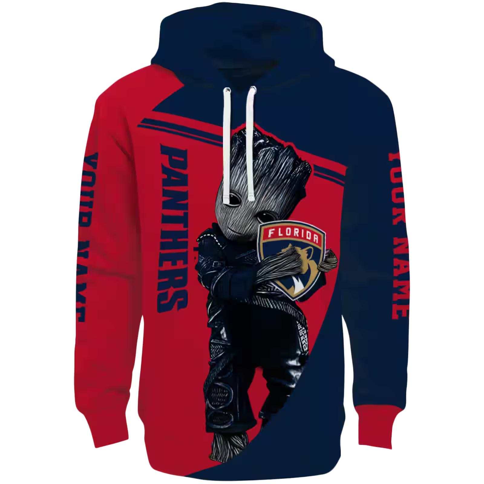 Custom Florida Panthers Groot Red Hoodie