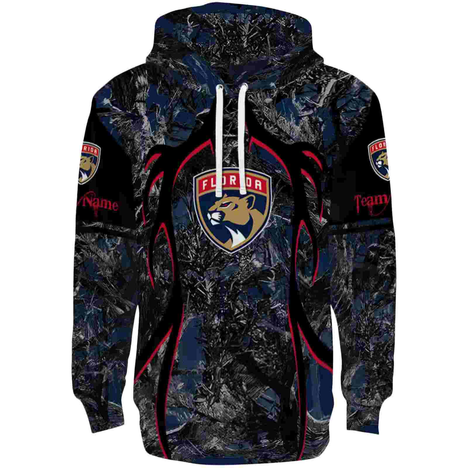 Custom Florida Panthers Hunting Theme Red Black Hoodie