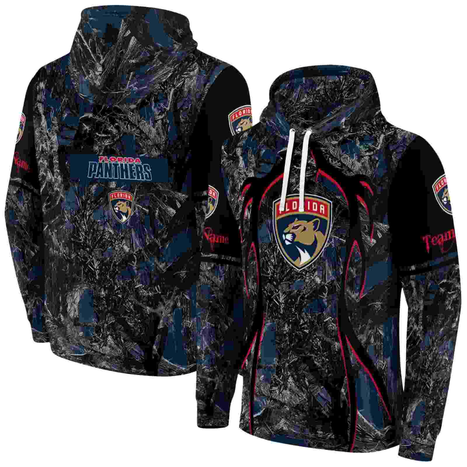 custom florida panthers hunting theme red black hoodie fashion forward