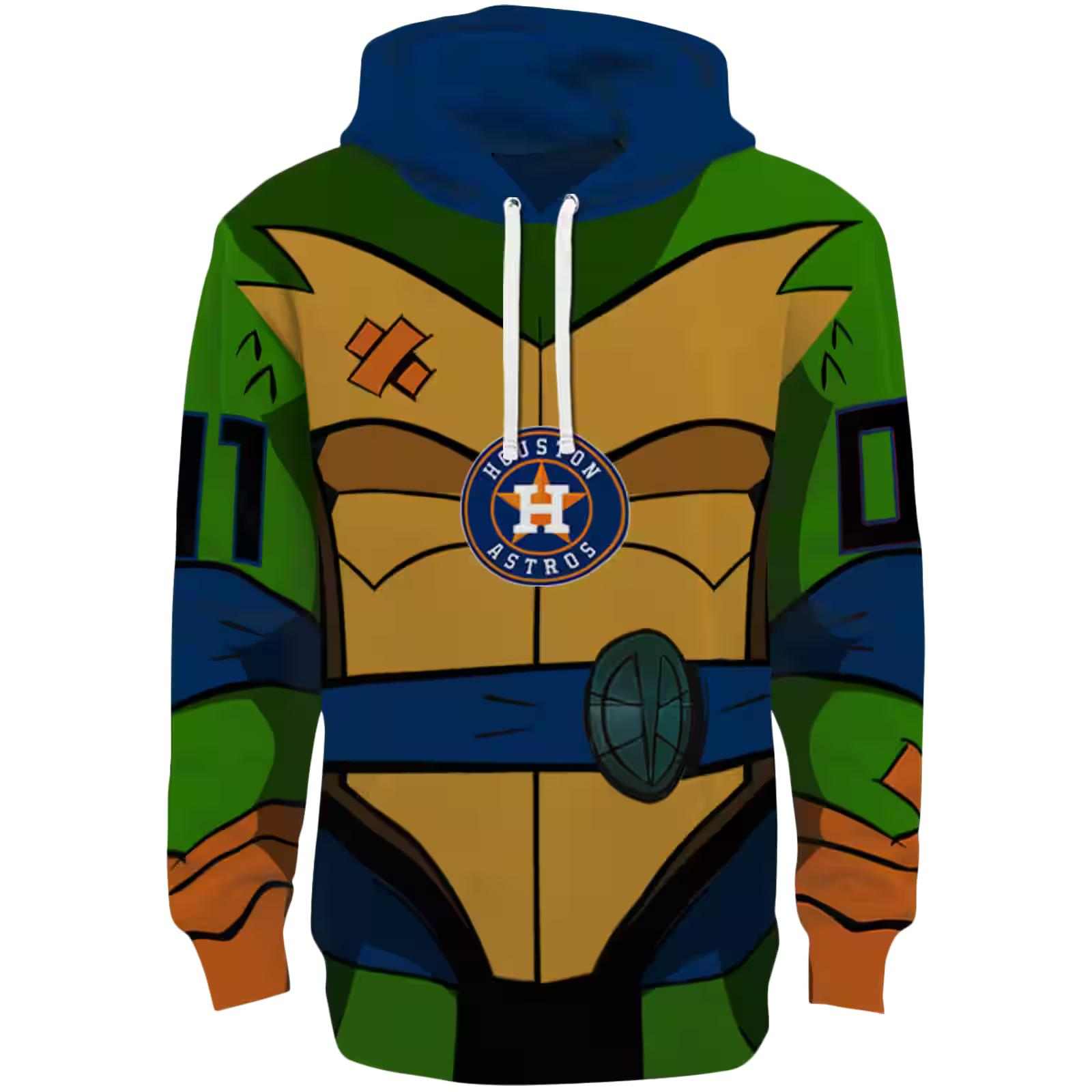 Custom Houston Astros Superhero Armor Blue Green Hoodie