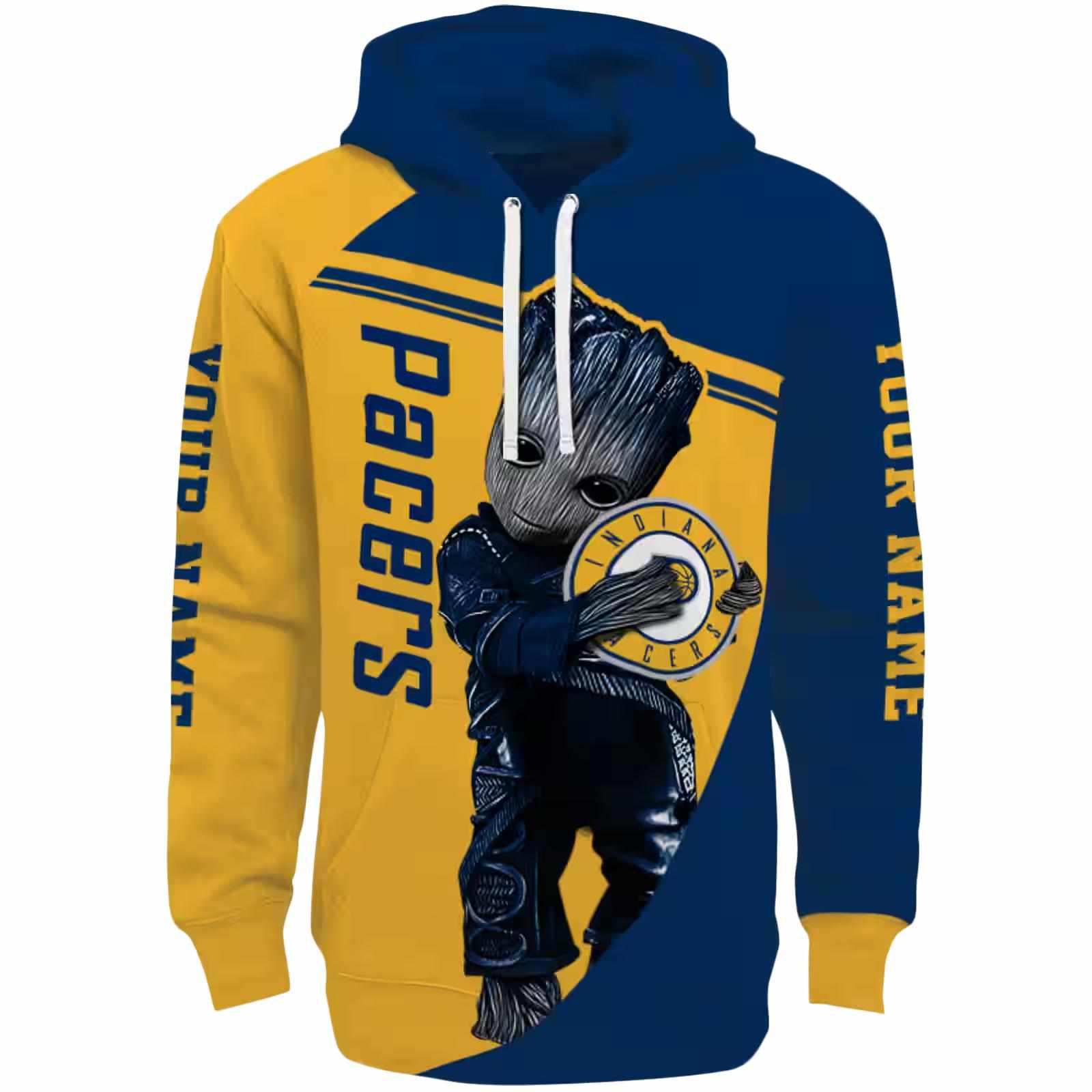 Custom Indiana Pacers Groot Blue Hoodie