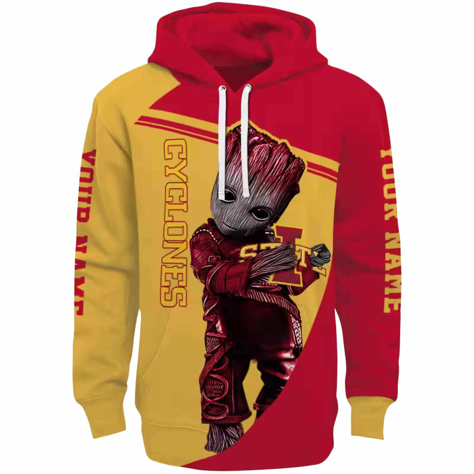 Custom Iowa State Cyclones Groot Red Hoodie