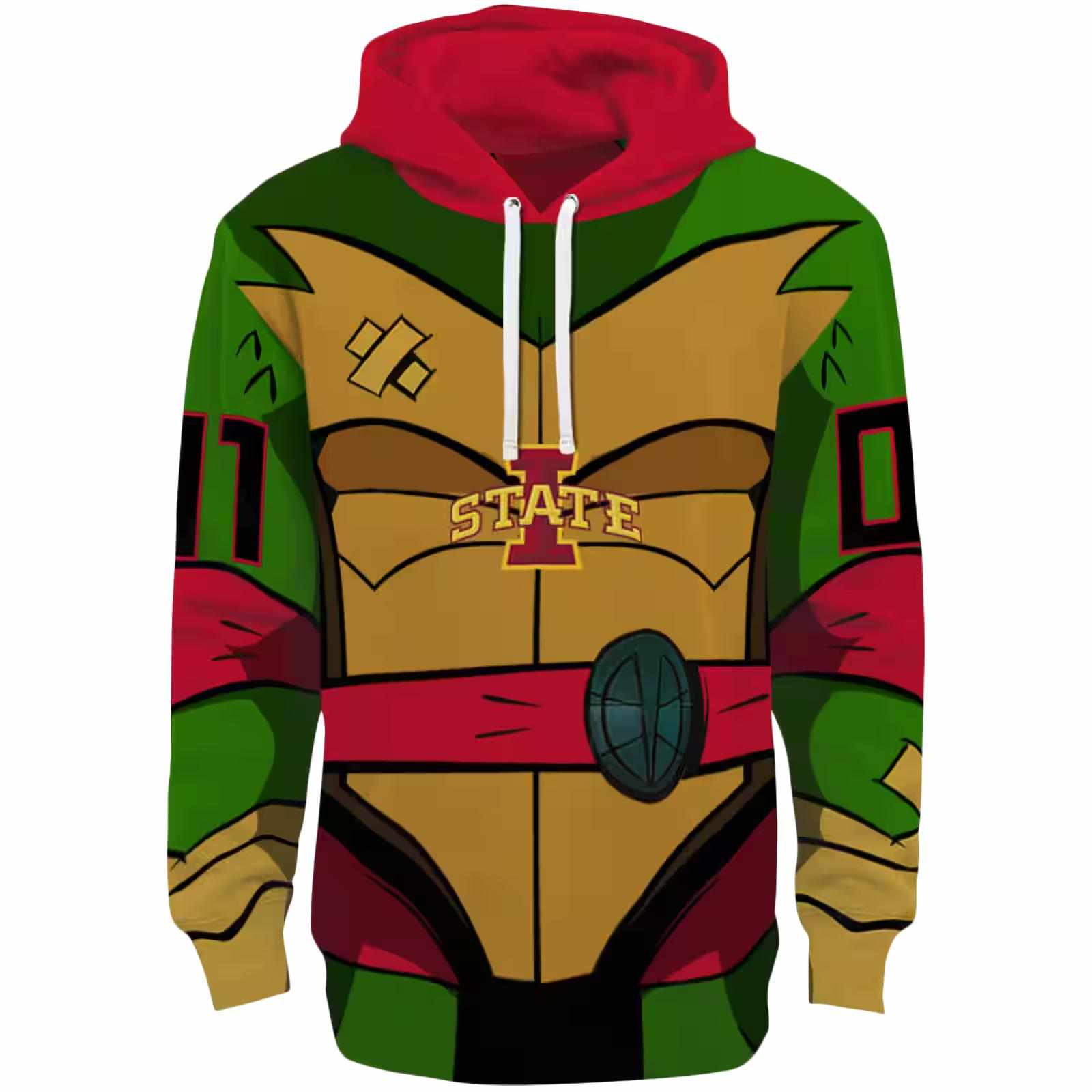 Custom Iowa State Cyclones Superhero Armor Red Green Hoodie