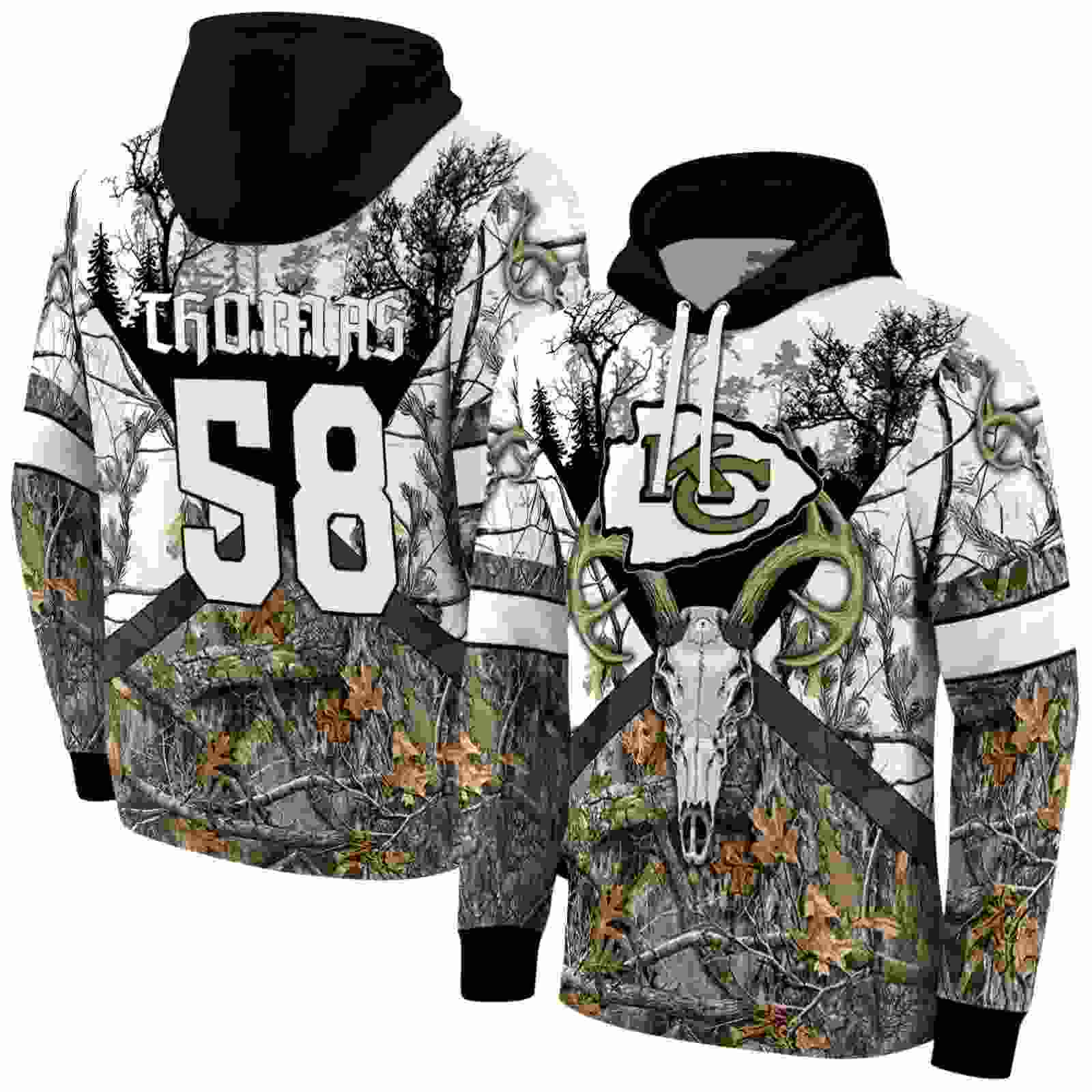 custom kansas city chiefs forest silhouette hoodie fashion forward