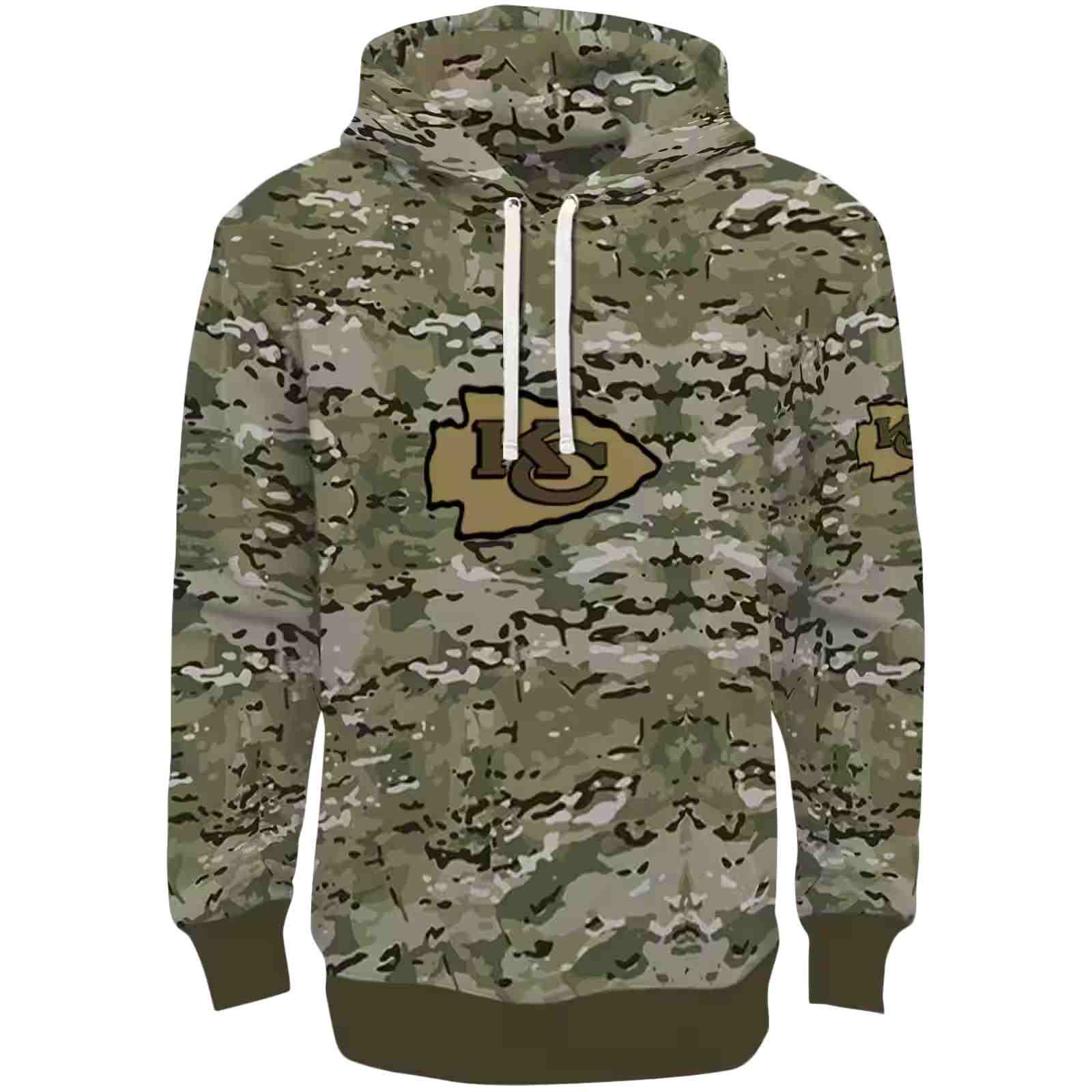 Custom Kansas City Chiefs Military Style Hoodie