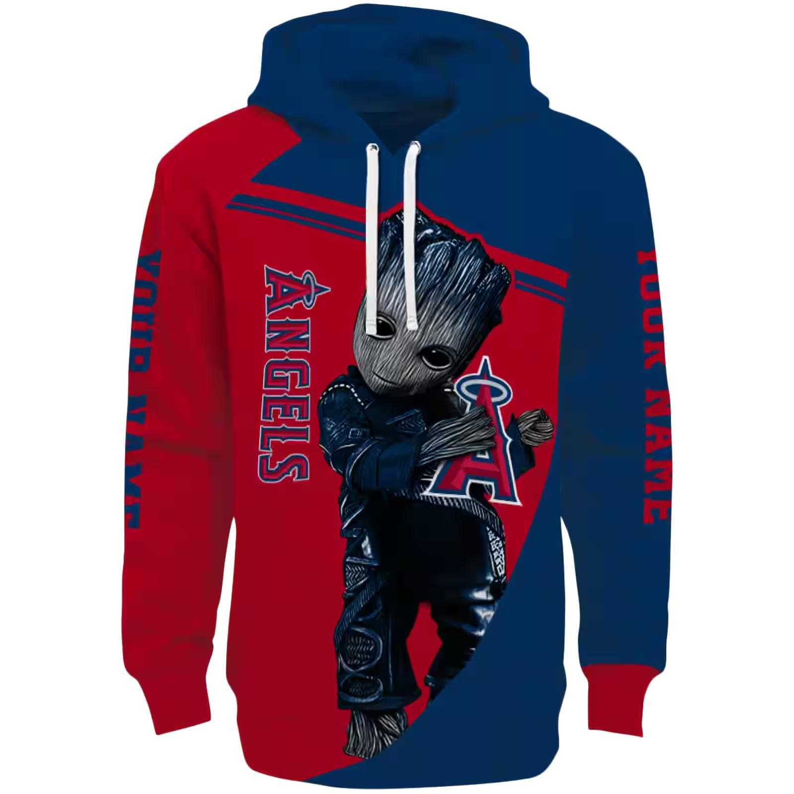 Custom Los Angeles Angels Groot Blue Hoodie