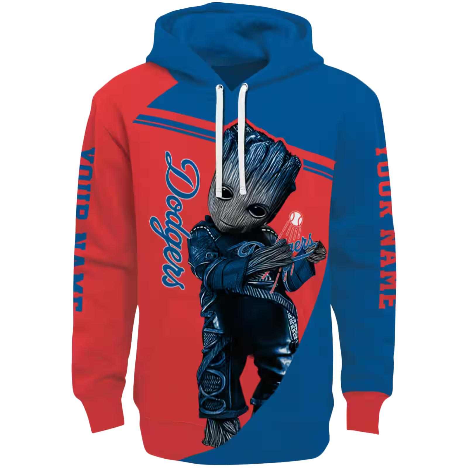 Custom Los Angeles Dodgers Groot Blue Hoodie