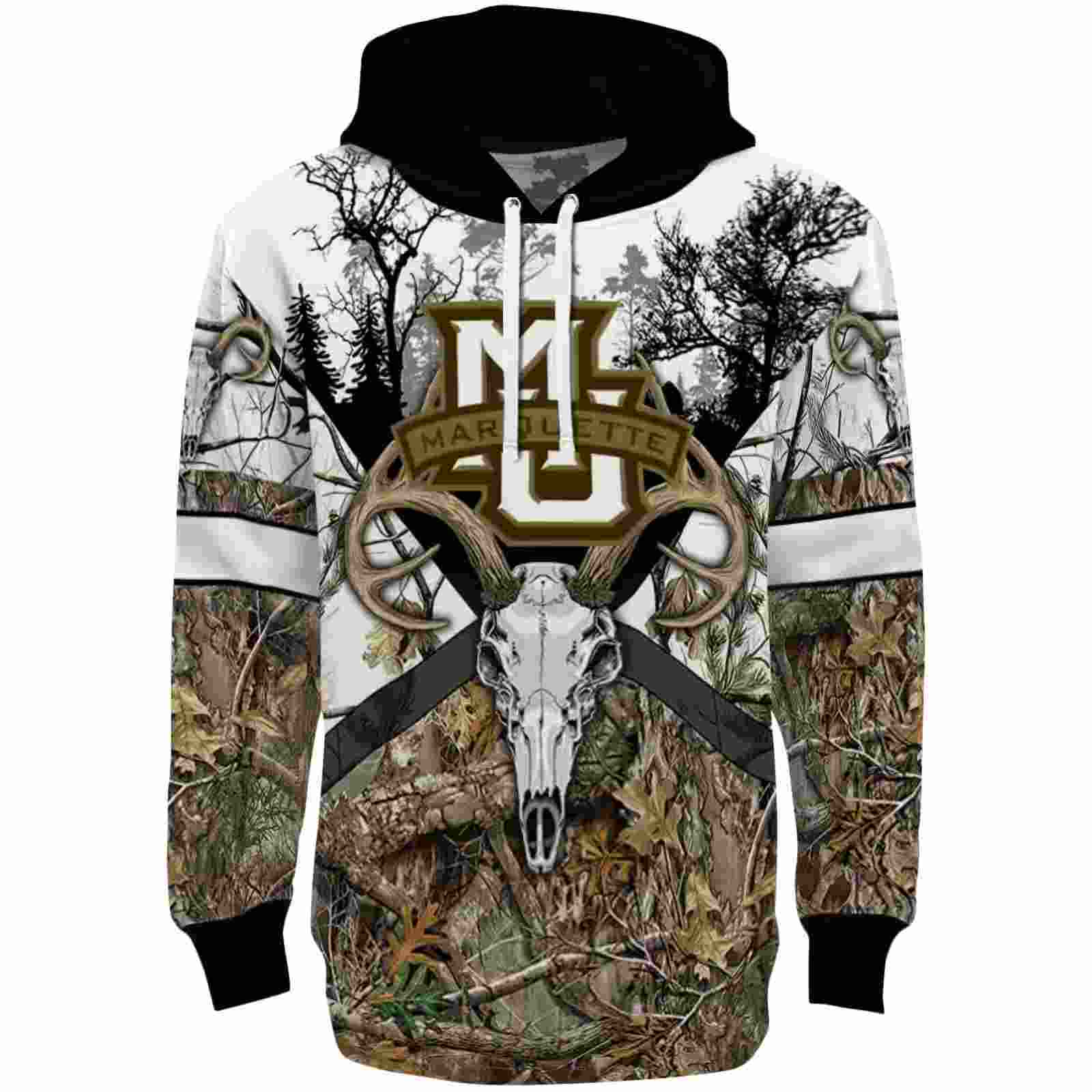 Custom Marquette Golden Eagles Forest Silhouette Hoodie