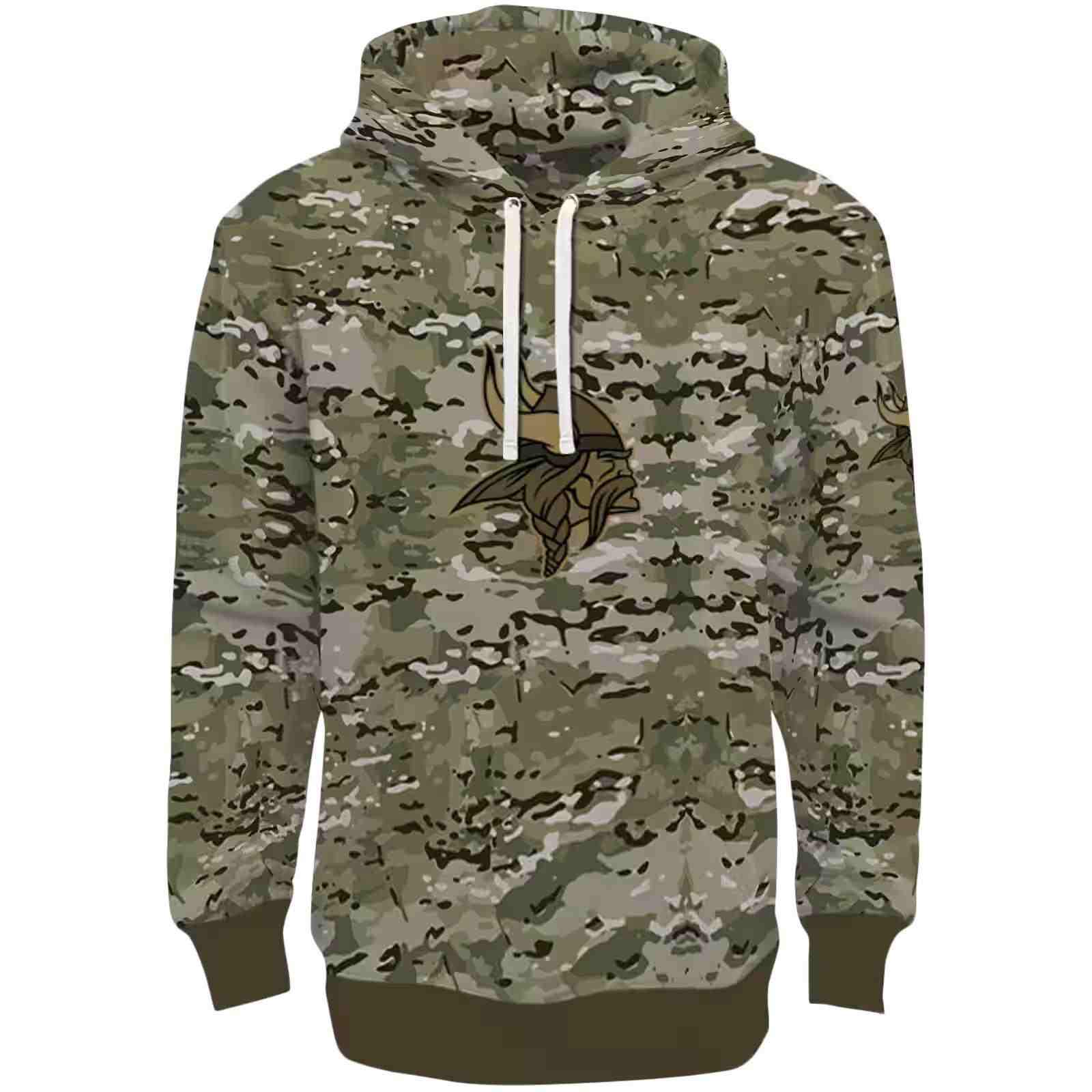 Custom Minnesota Vikings Military Style Hoodie