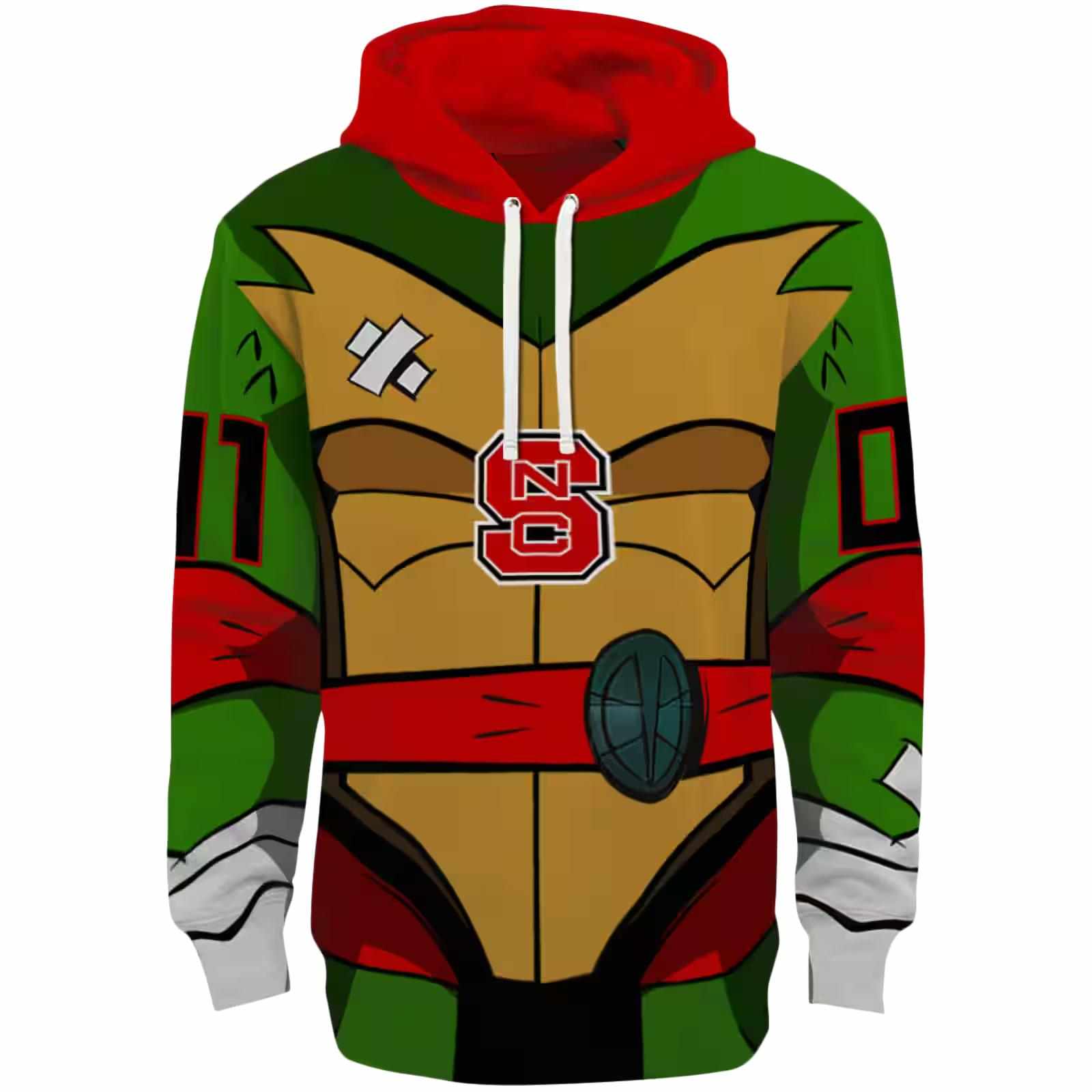 Custom NC State Wolfpack Superhero Armor Red Green Hoodie