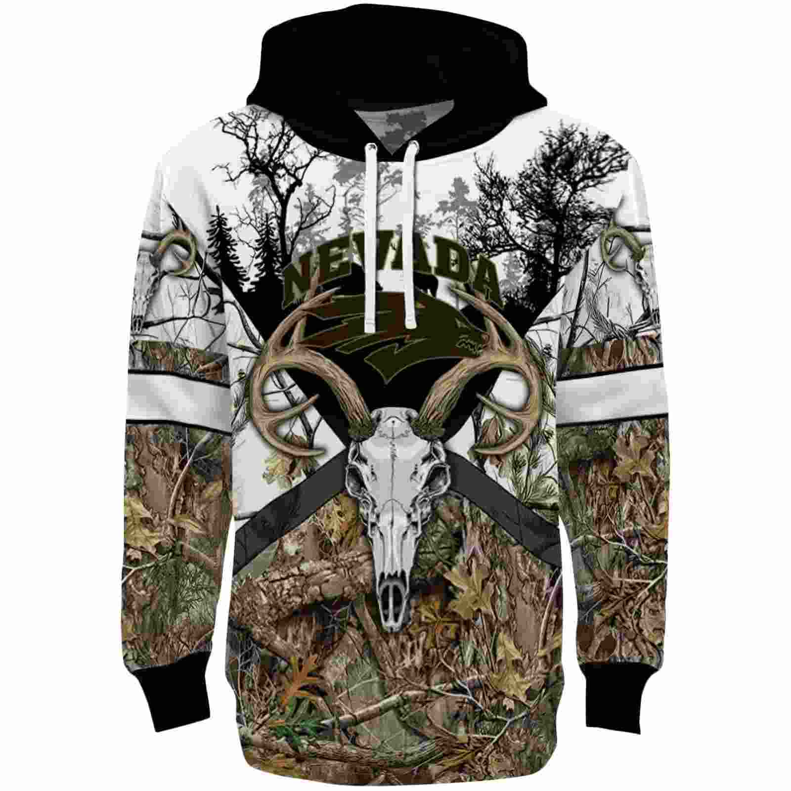 Custom Nevada Wolf Pack Forest Silhouette Hoodie