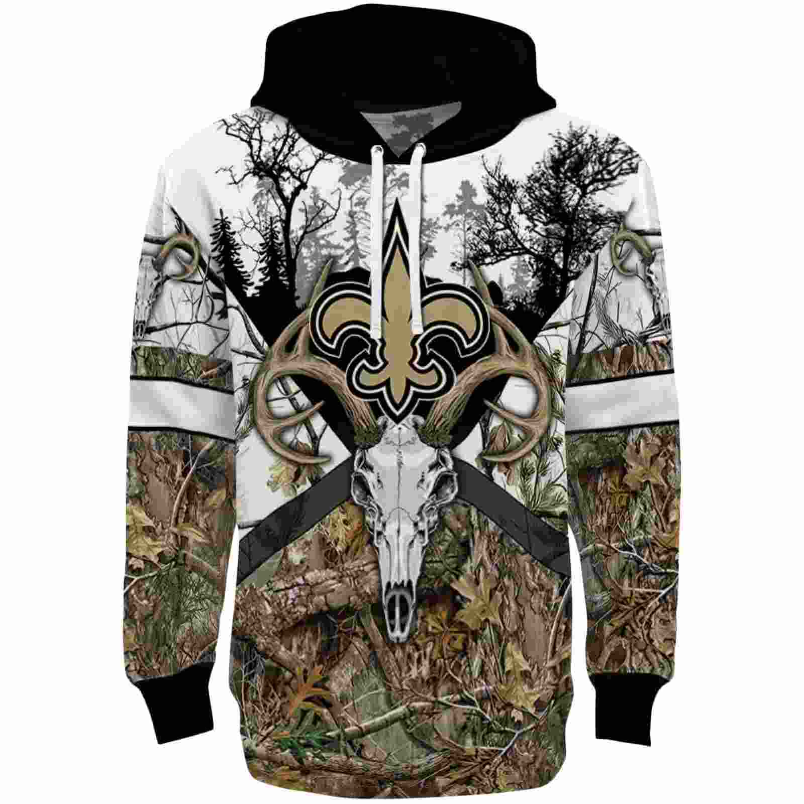 Custom New Orleans Saints Forest Silhouette Hoodie