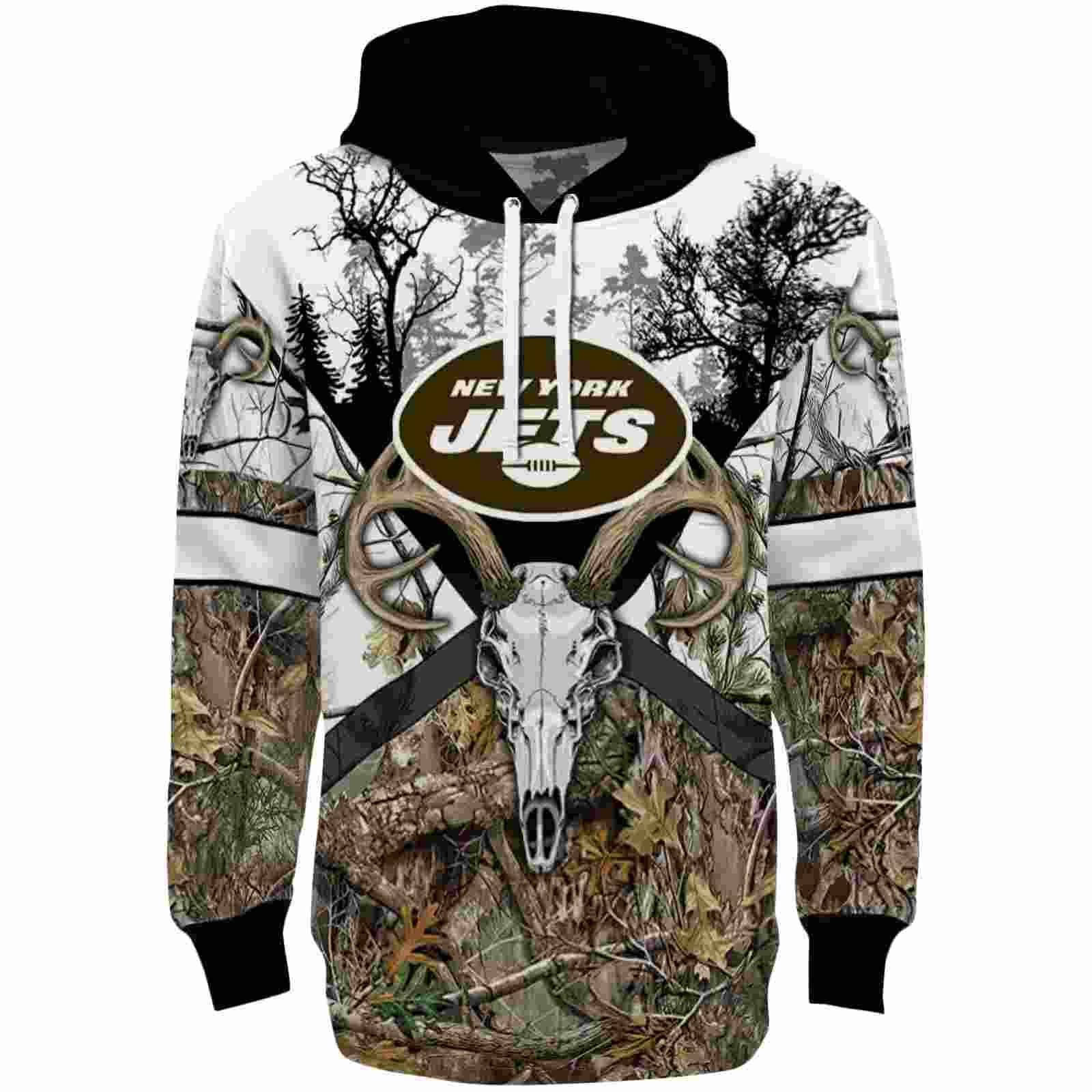 Custom New York Jets Forest Silhouette Hoodie