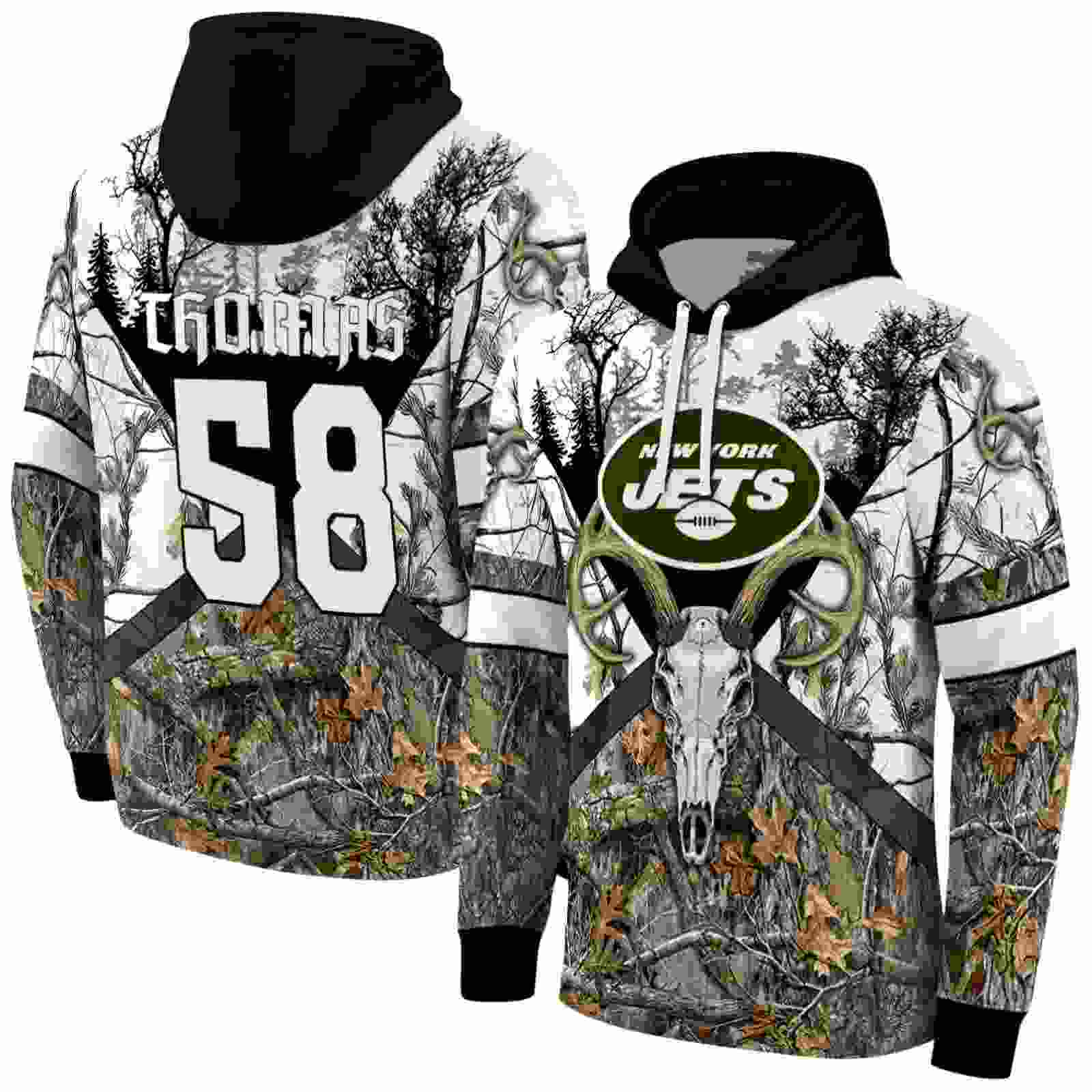 custom new york jets forest silhouette hoodie fashion forward