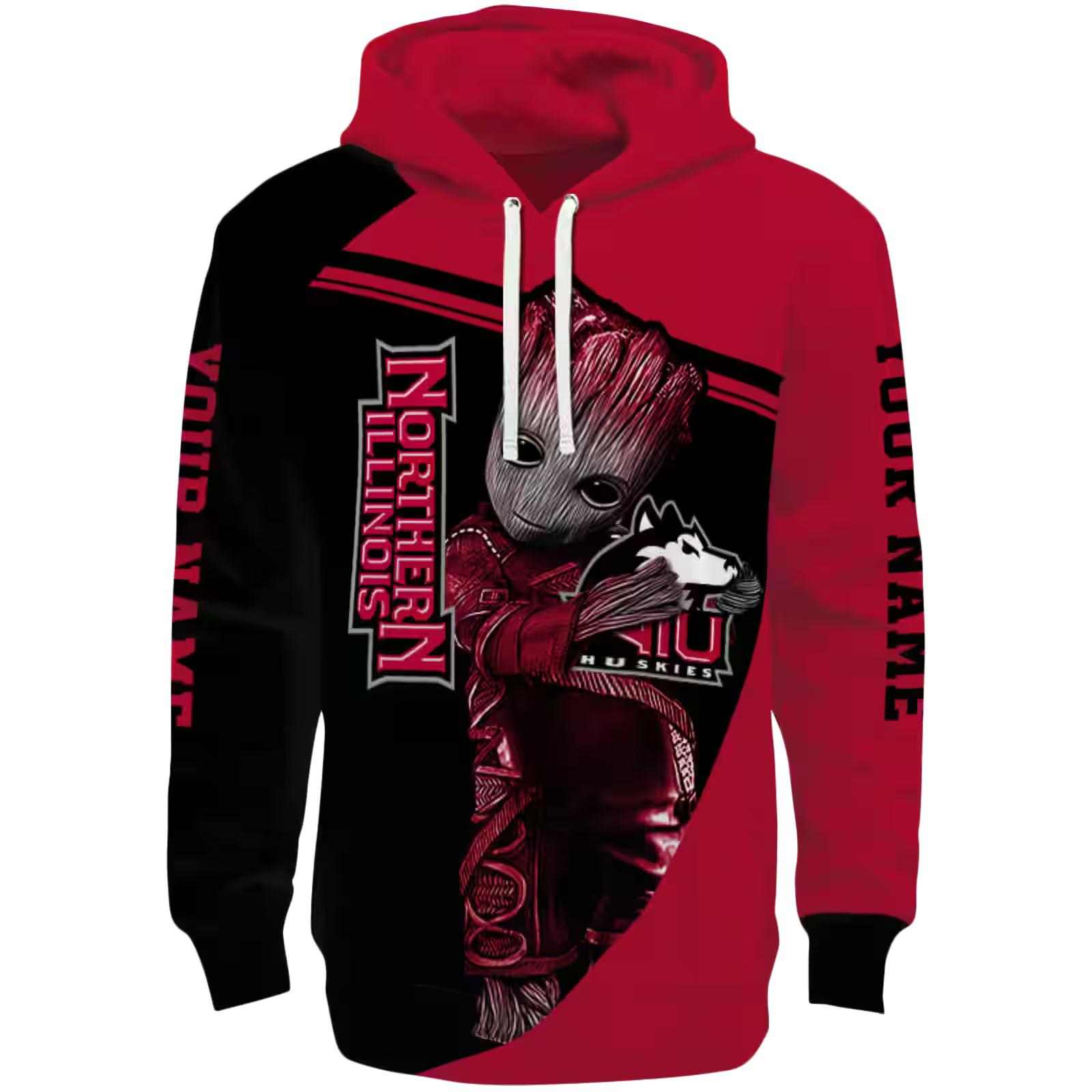 Custom Northern Illinois Huskies Groot Red Hoodie