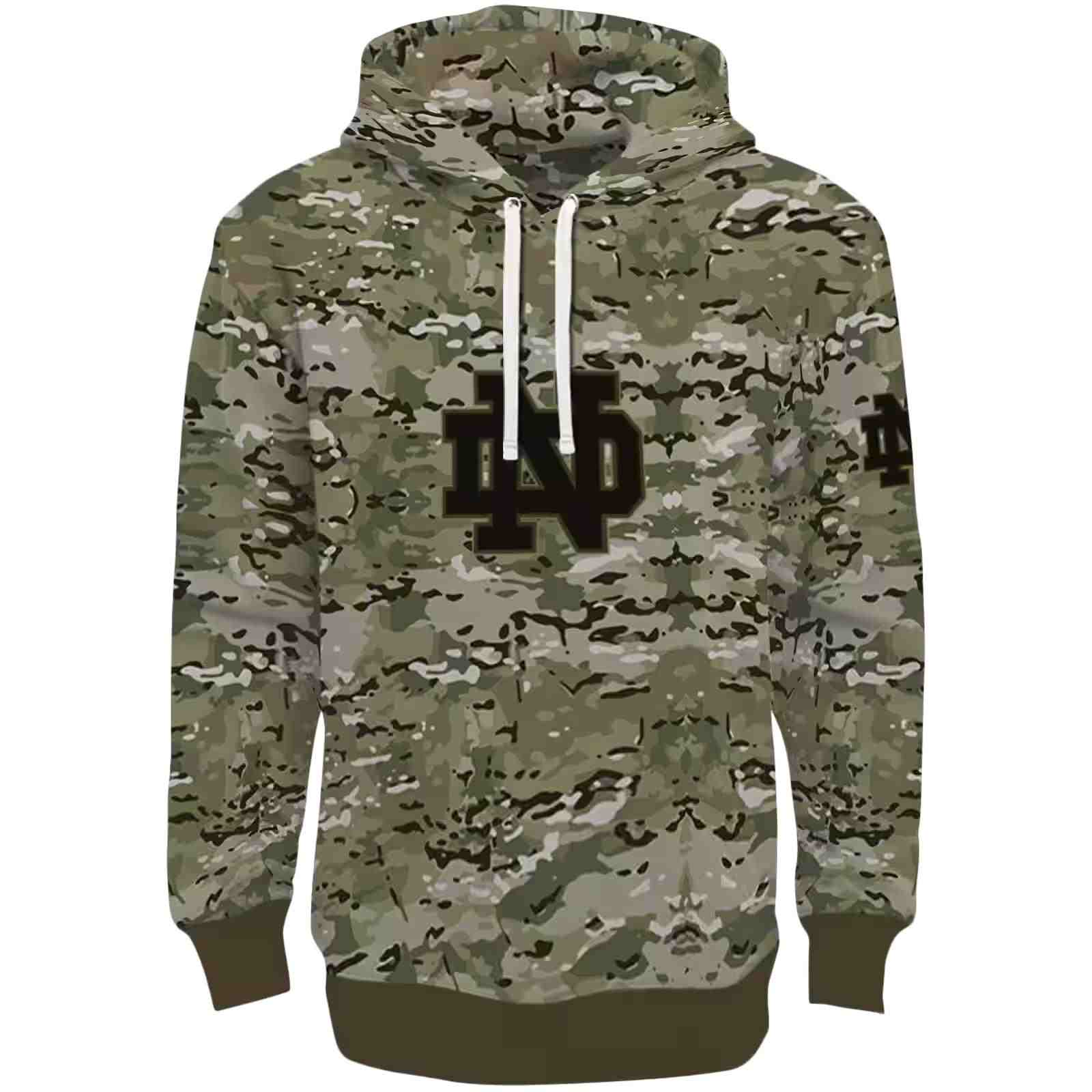 Custom Notre Dame Fighting Irish Military Style Hoodie