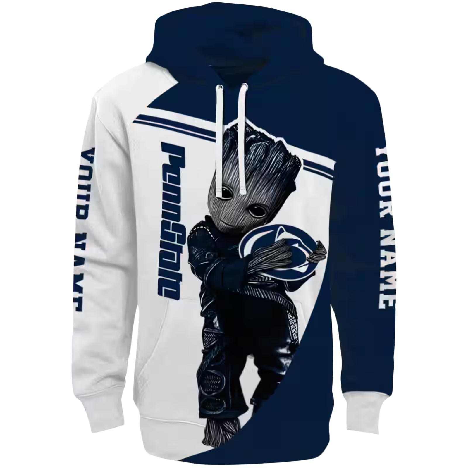 Custom Penn State Nittany Lions Groot Blue Hoodie