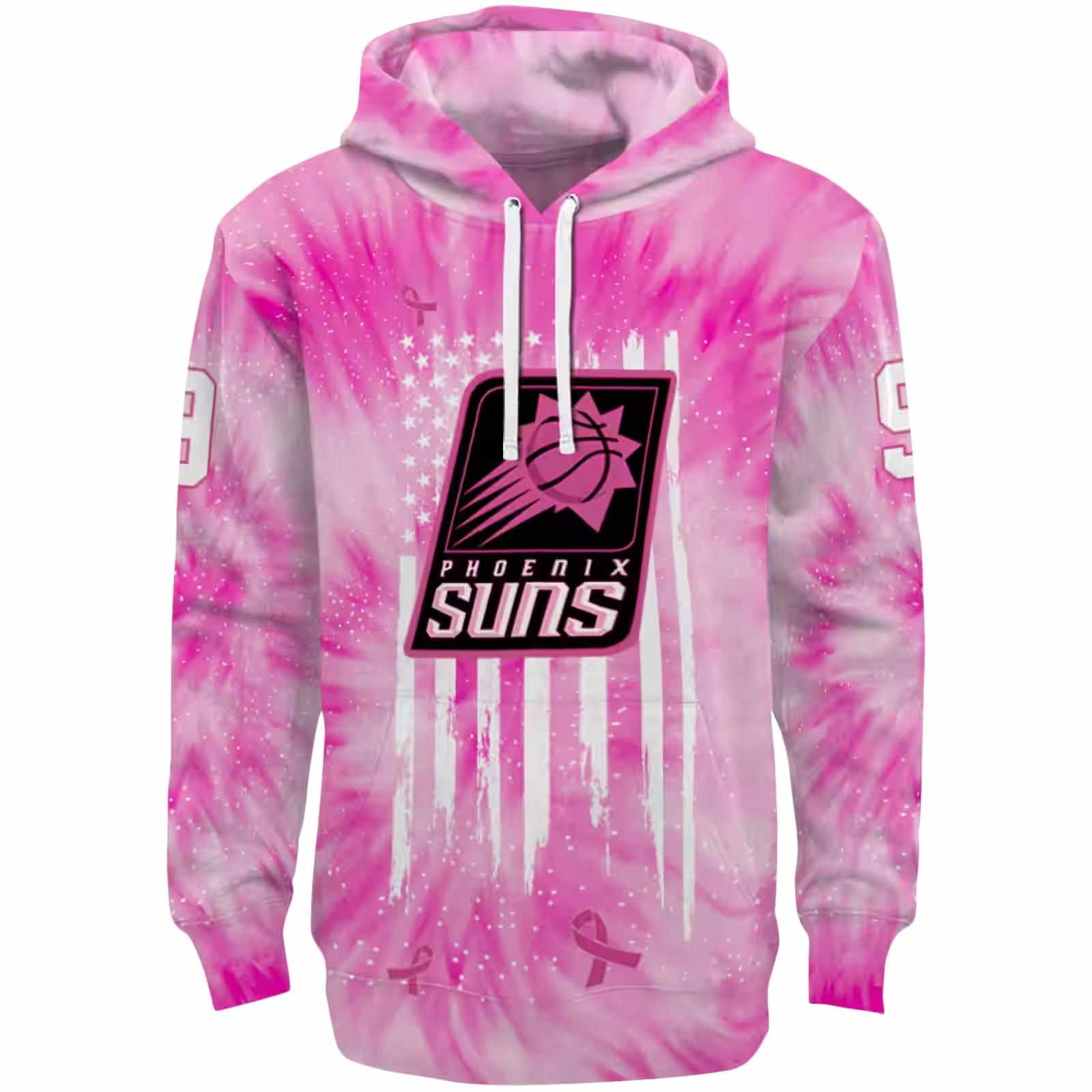 Custom Phoenix Suns Cancer Support Pink Hoodie