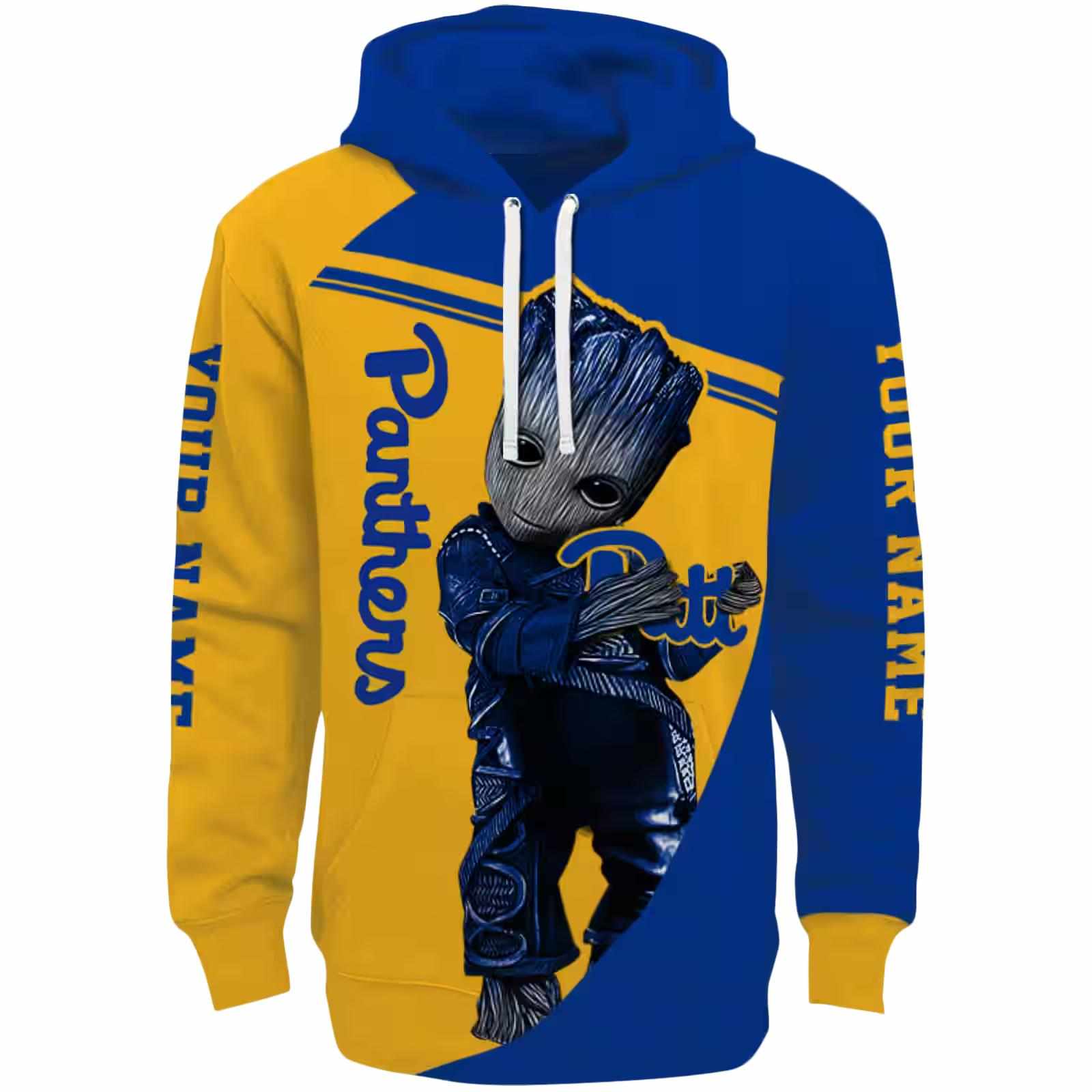 Custom Pittsburgh Panthers Groot Royal Blue Hoodie