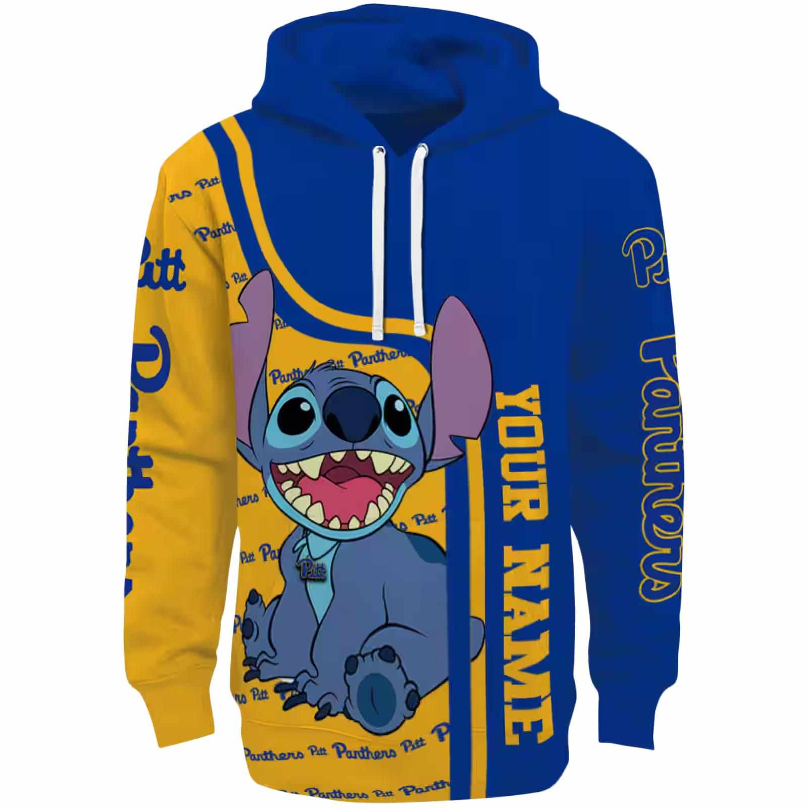 Custom Pittsburgh Panthers Stitch Royal Blue Hoodie