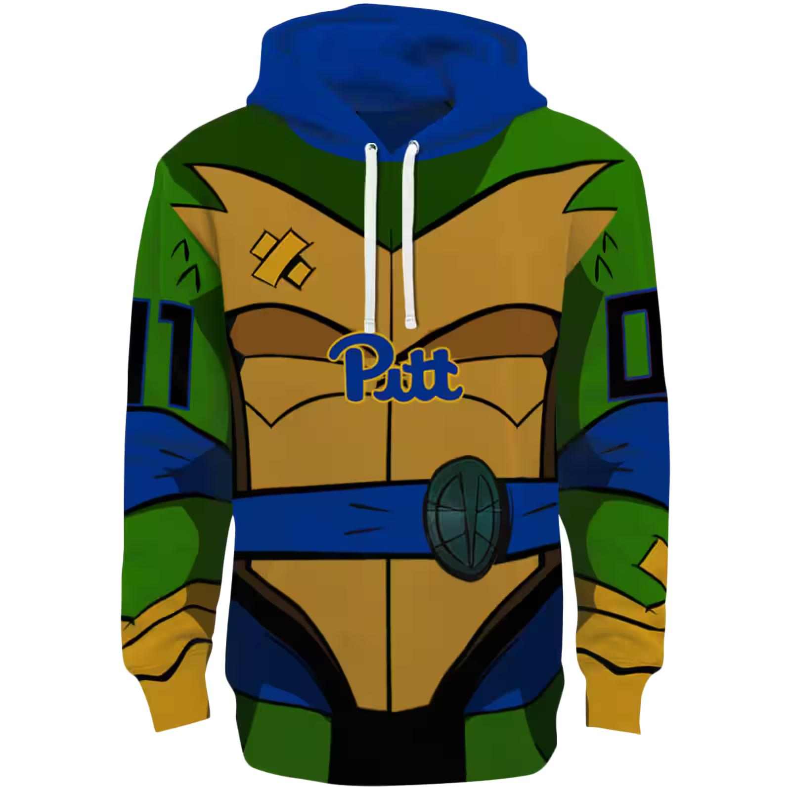 Custom Pittsburgh Panthers Superhero Armor Royal Blue Green Hoodie