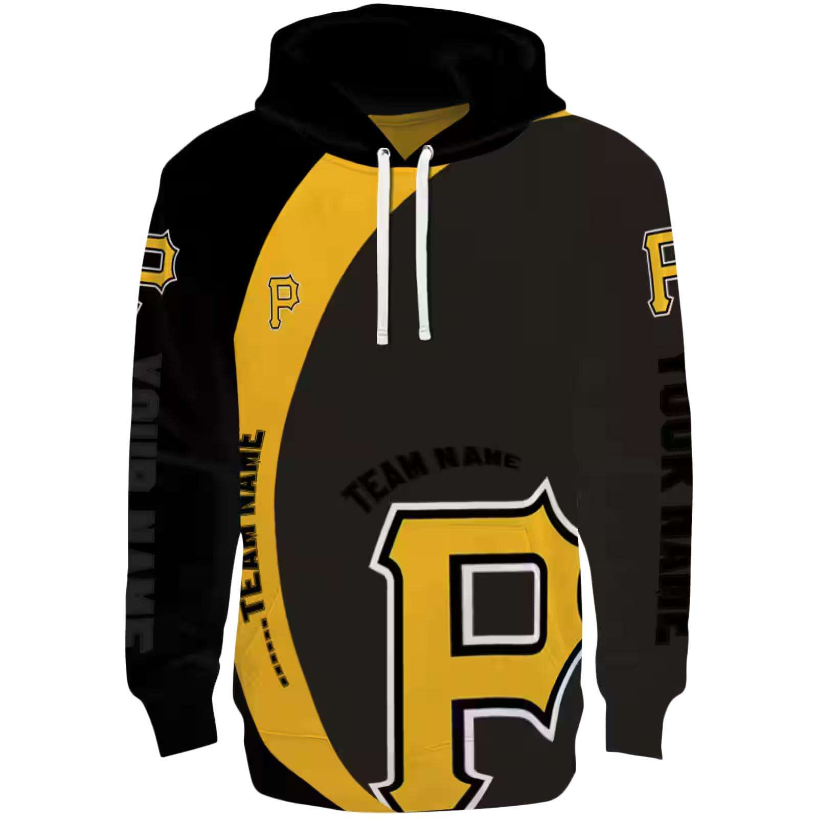 Custom Pittsburgh Pirates Minimalist Design Black Hoodie