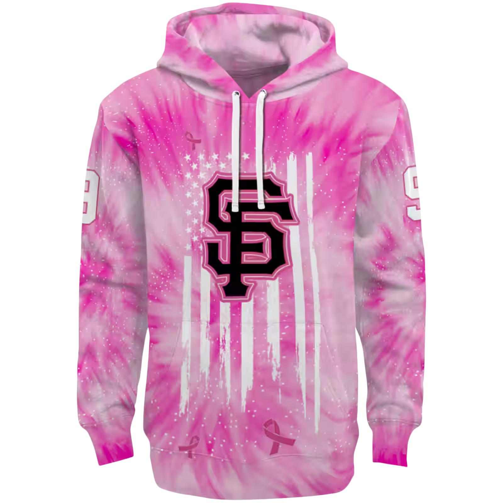 Custom San Francisco Giants Cancer Support Pink Hoodie