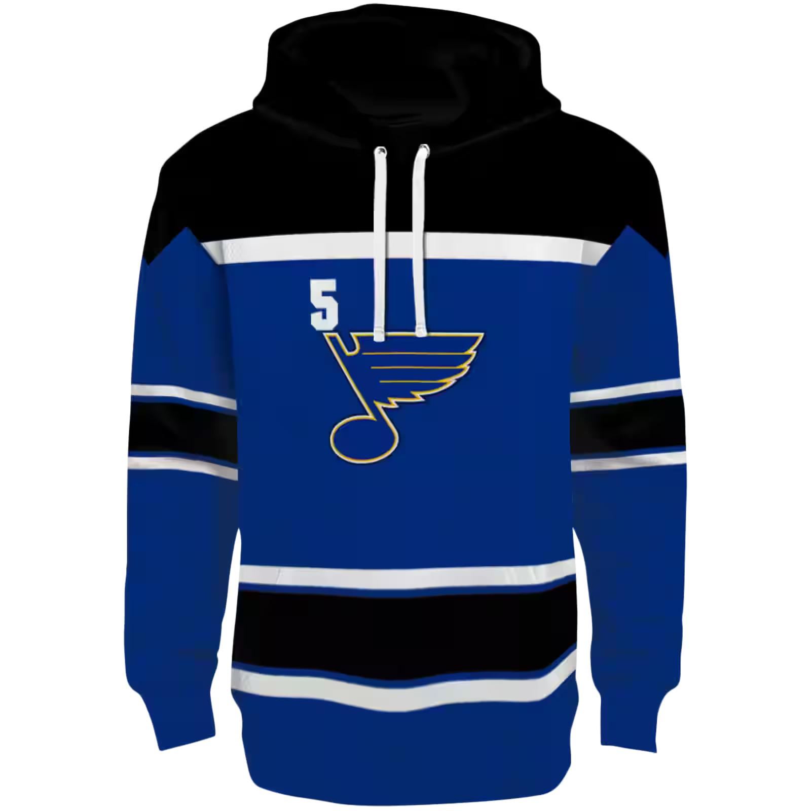 Custom St. Louis Blues Striped Pattern Blue Hoodie