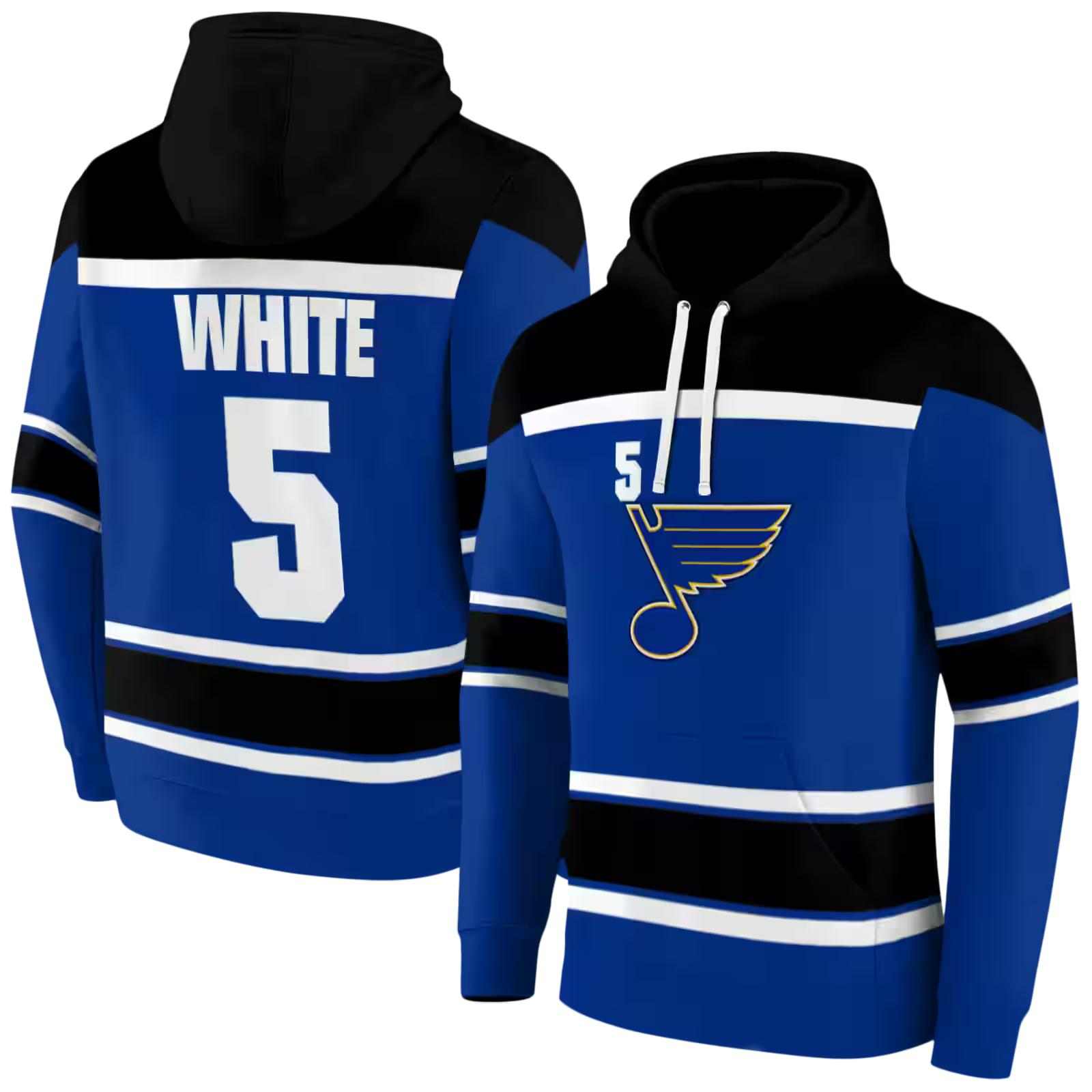 custom st louis blues striped pattern blue hoodie fashion forward