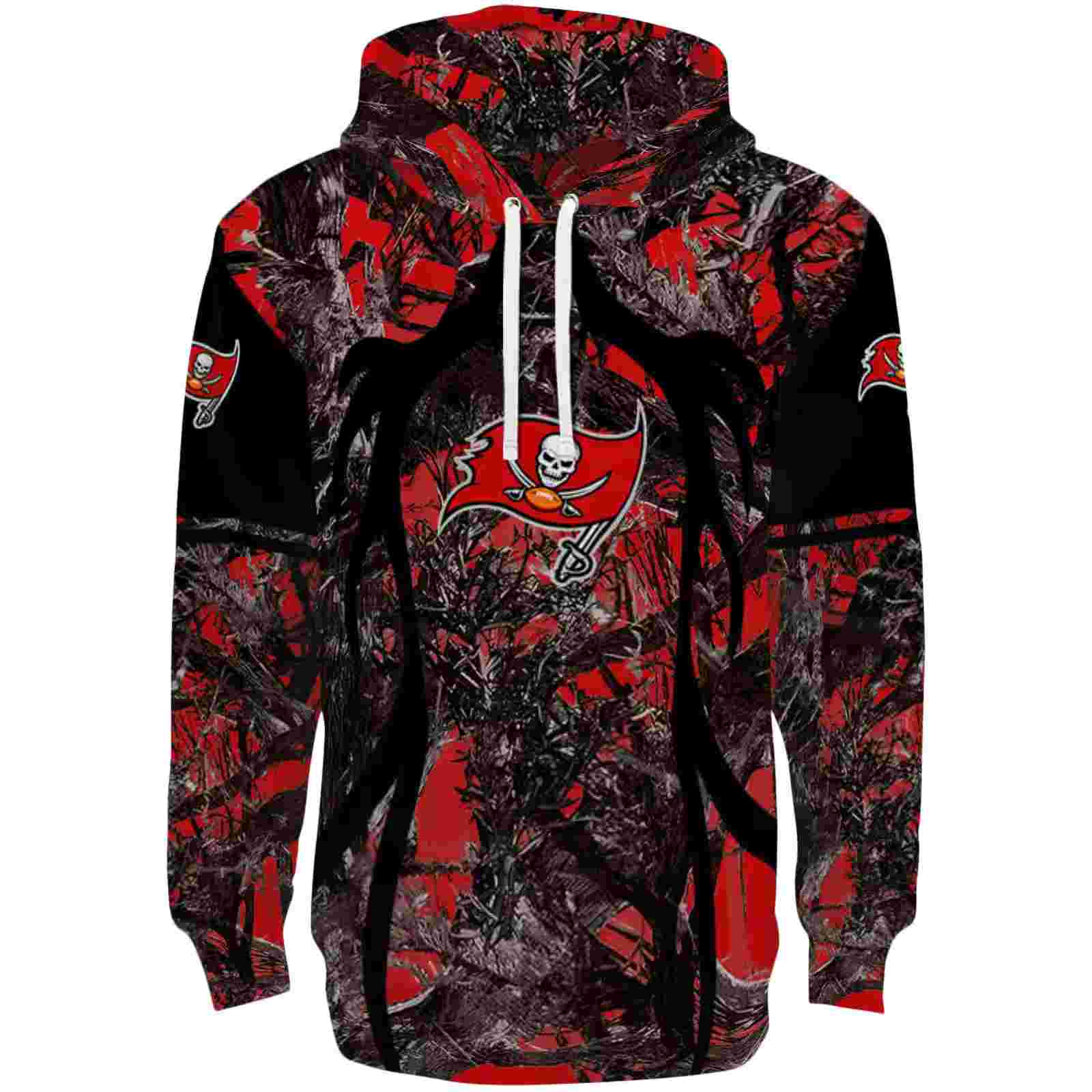 Custom Tampa Bay Buccaneers Hunting Theme Red Black Hoodie