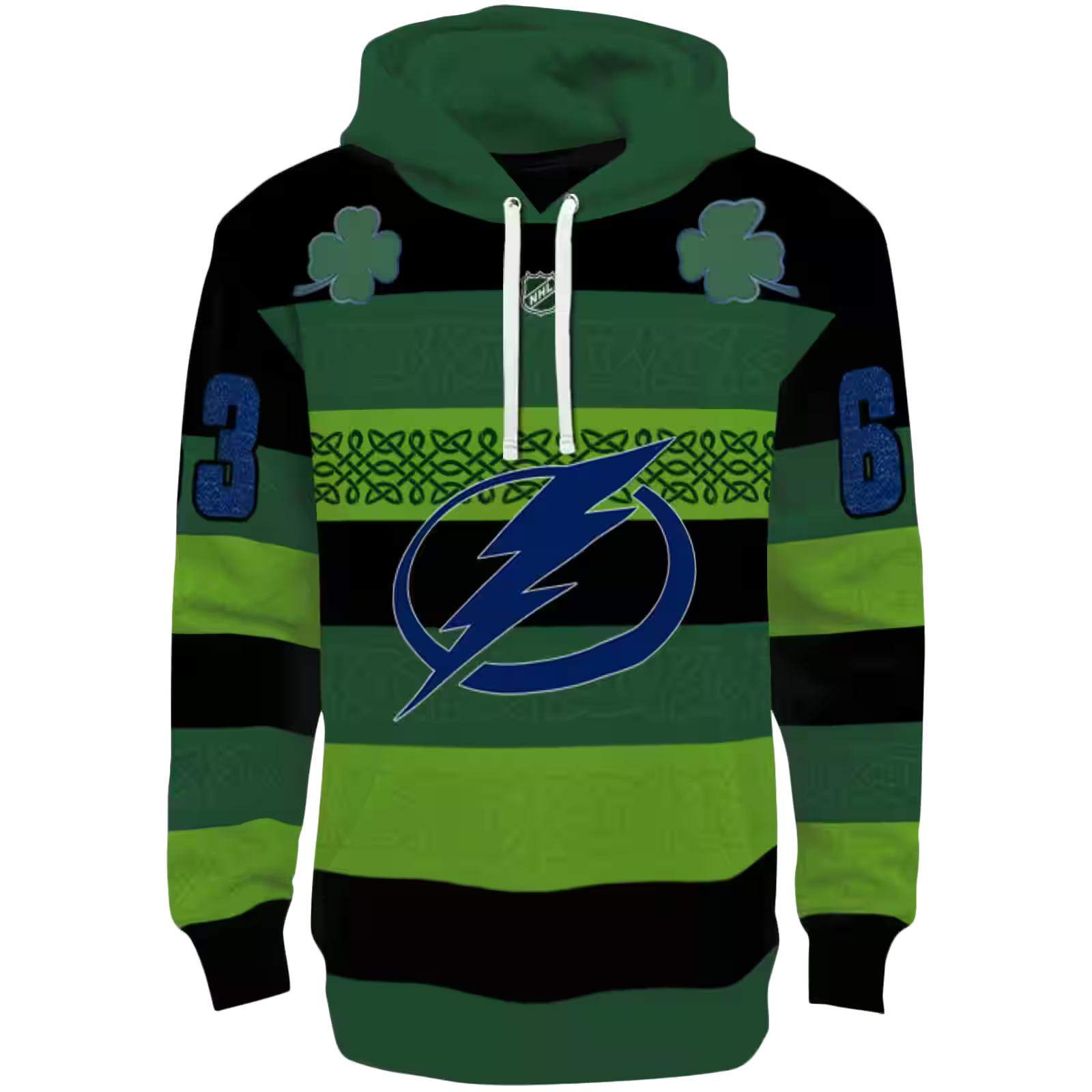 Custom Tampa Bay Lightning Celtic Patterns Green Hoodie