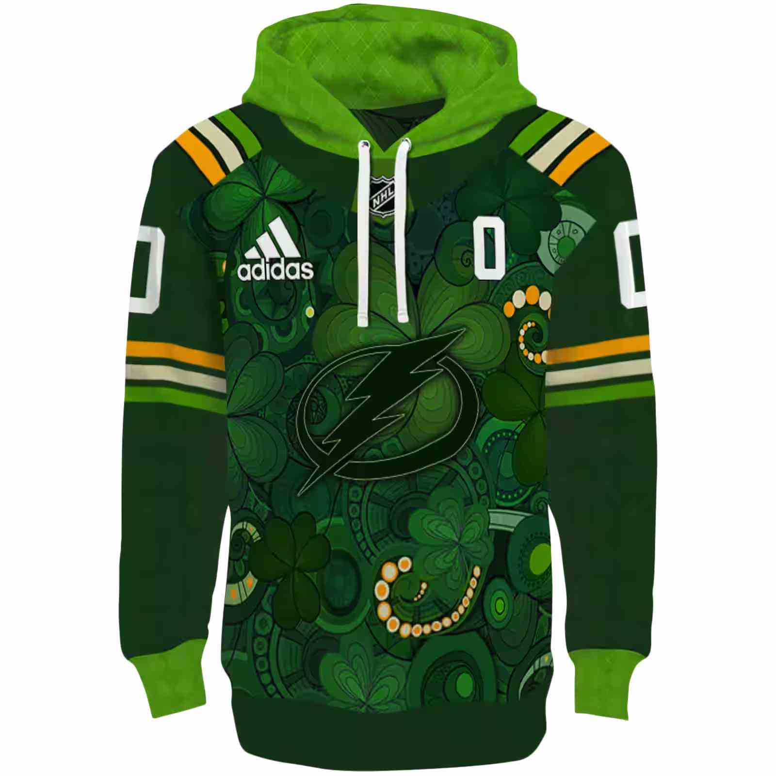 Custom Tampa Bay Lightning Shamrock Theme Green Hoodie