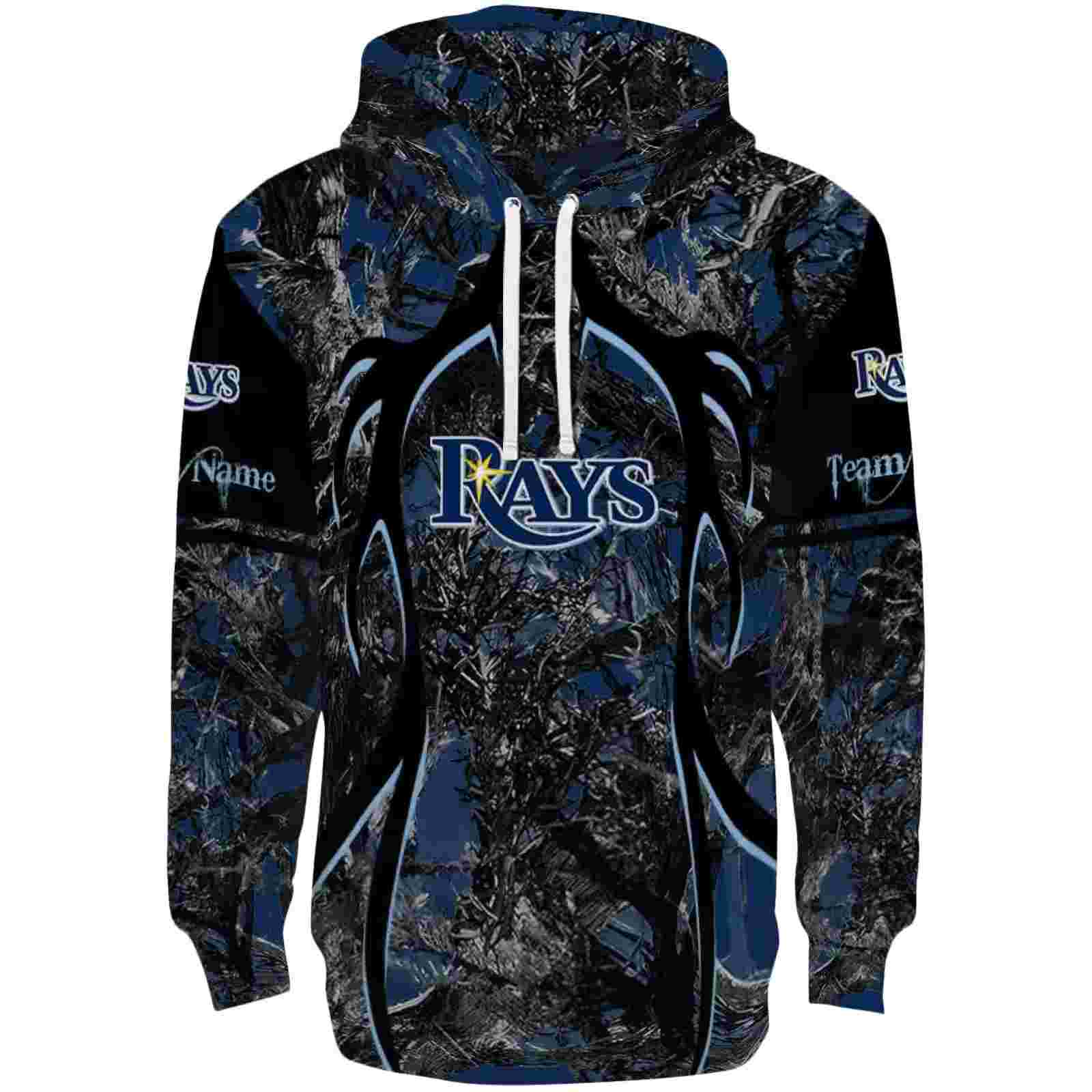 Custom Tampa Bay Rays Hunting Theme Navy Black Hoodie