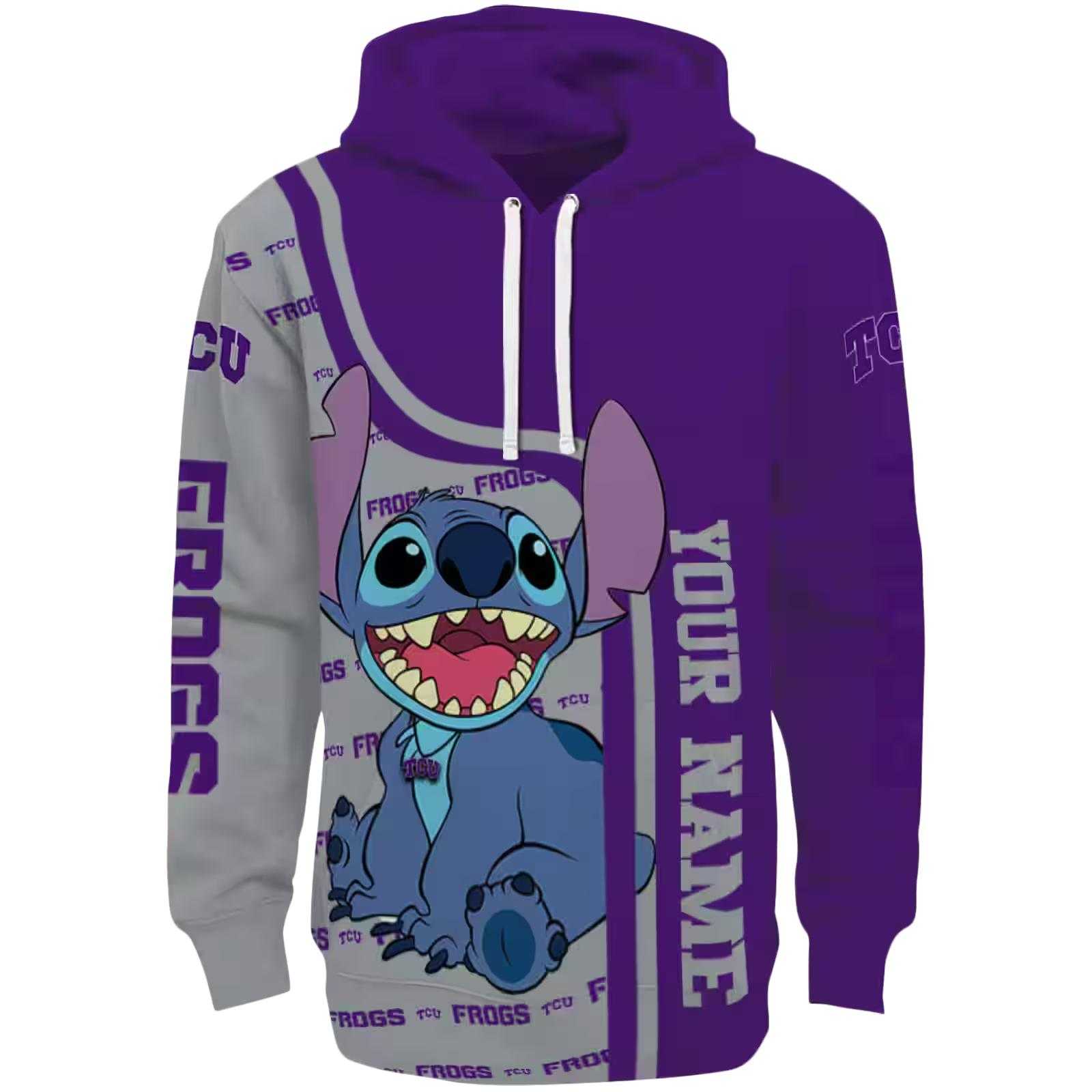 Custom TCU Horned Frogs Stitch Purple Hoodie