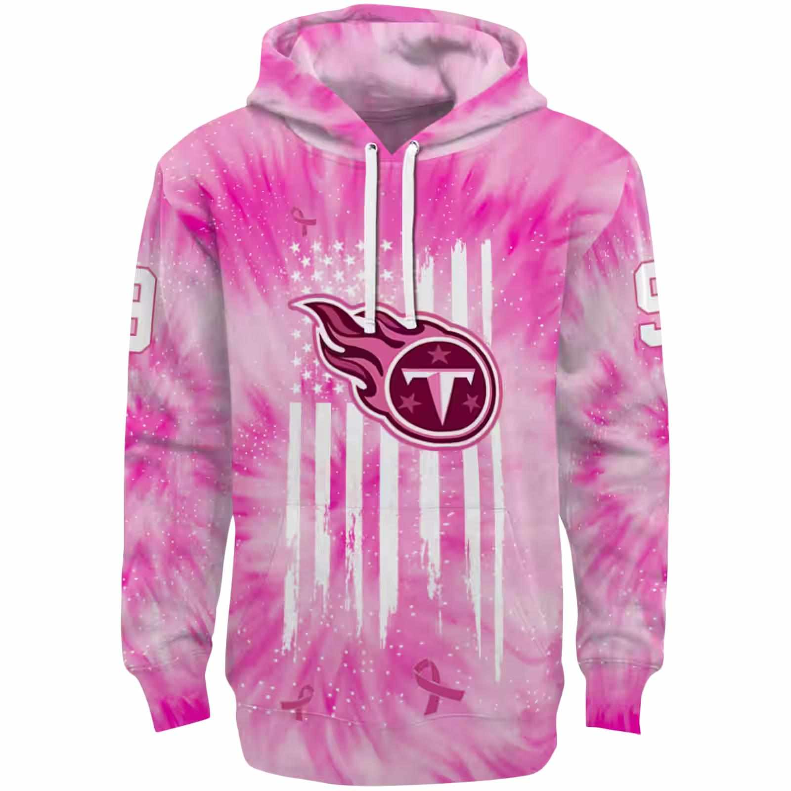 Custom Tennessee Titans Cancer Support Pink Hoodie