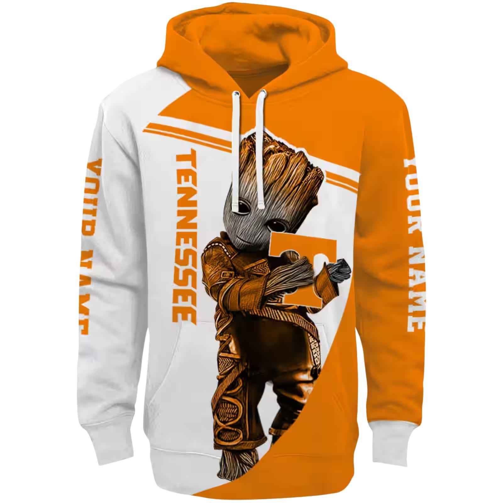 Custom Tennessee Volunteers Groot Orange Hoodie