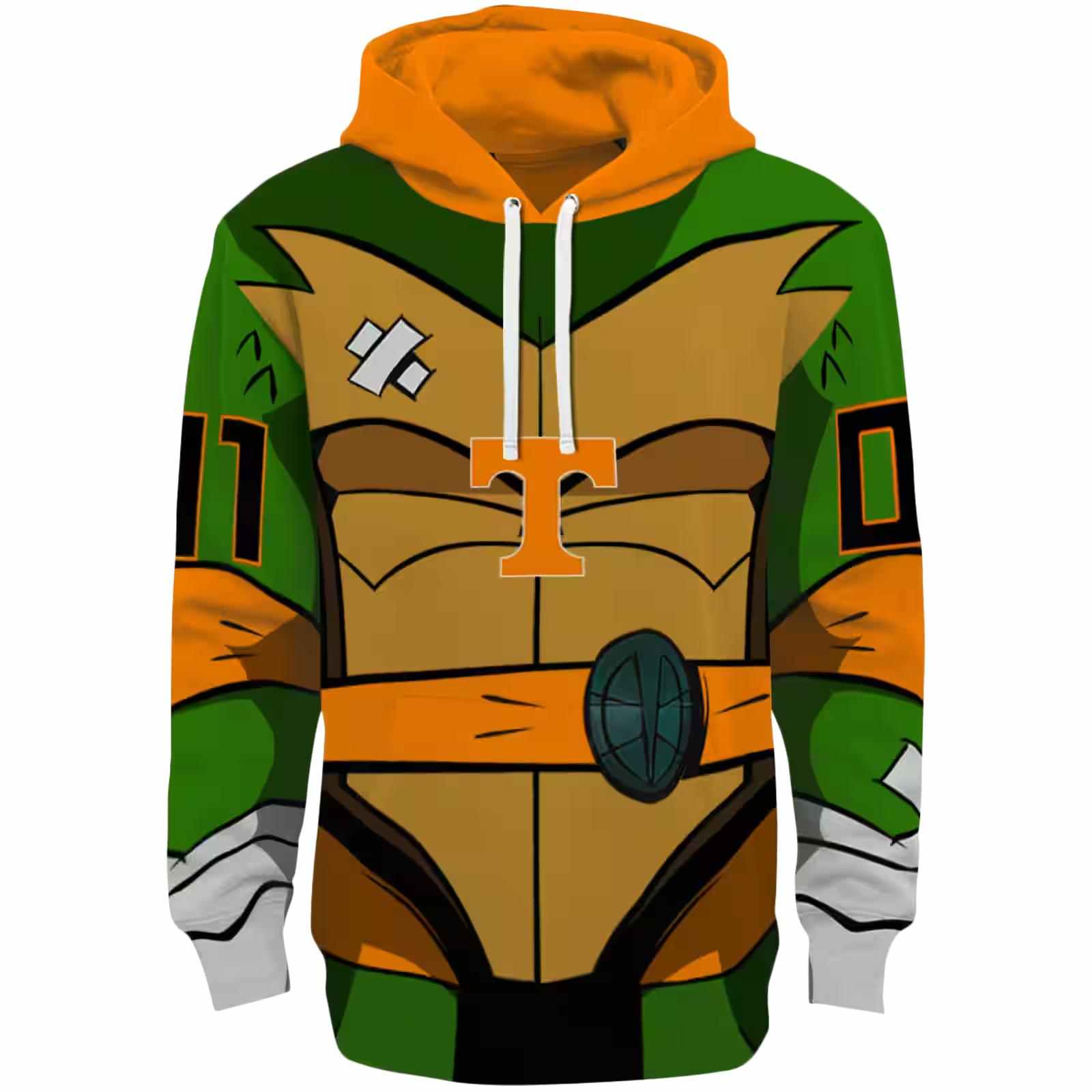 Custom Tennessee Volunteers Superhero Armor Orange Green Hoodie