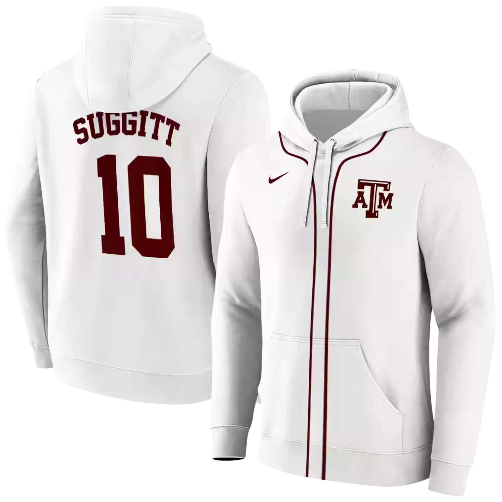 custom texas am aggies sporty stripe white hoodie fashion forward