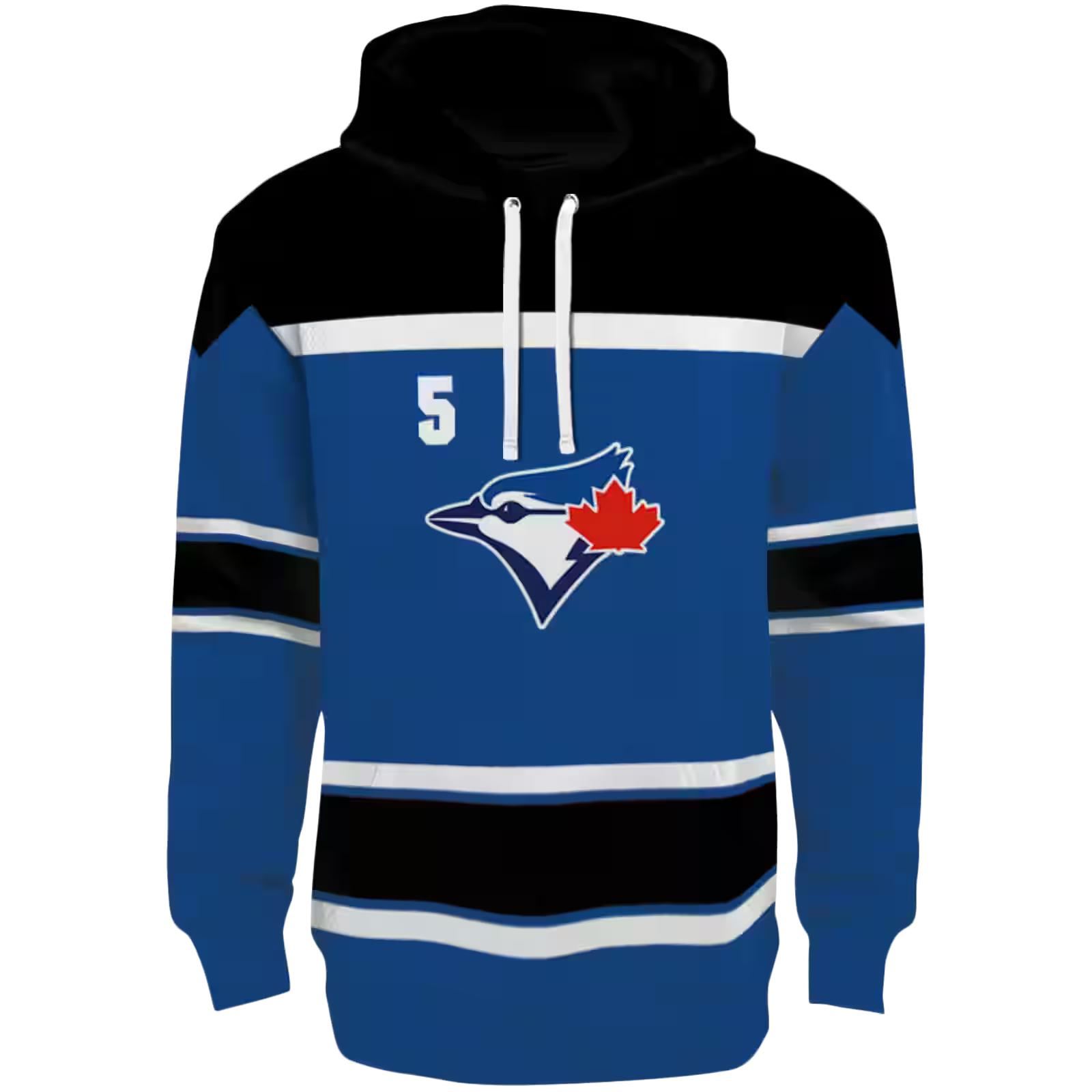 Custom Toronto Blue Jays Striped Pattern Blue Hoodie