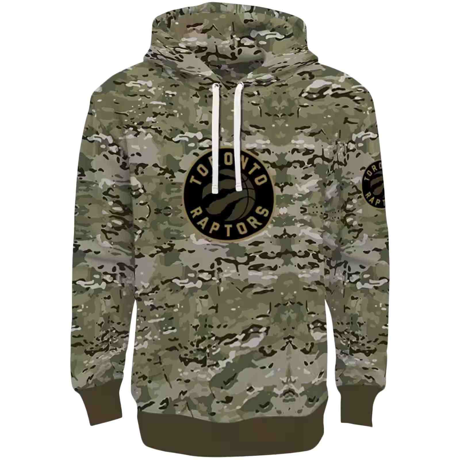 Custom Toronto Raptors Military Style Hoodie