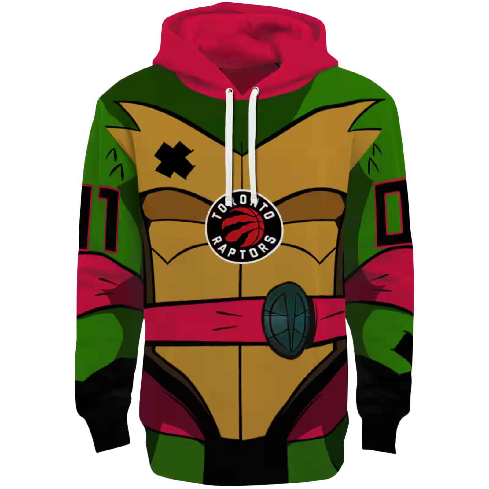 Custom Toronto Raptors Superhero Armor Red Green Hoodie