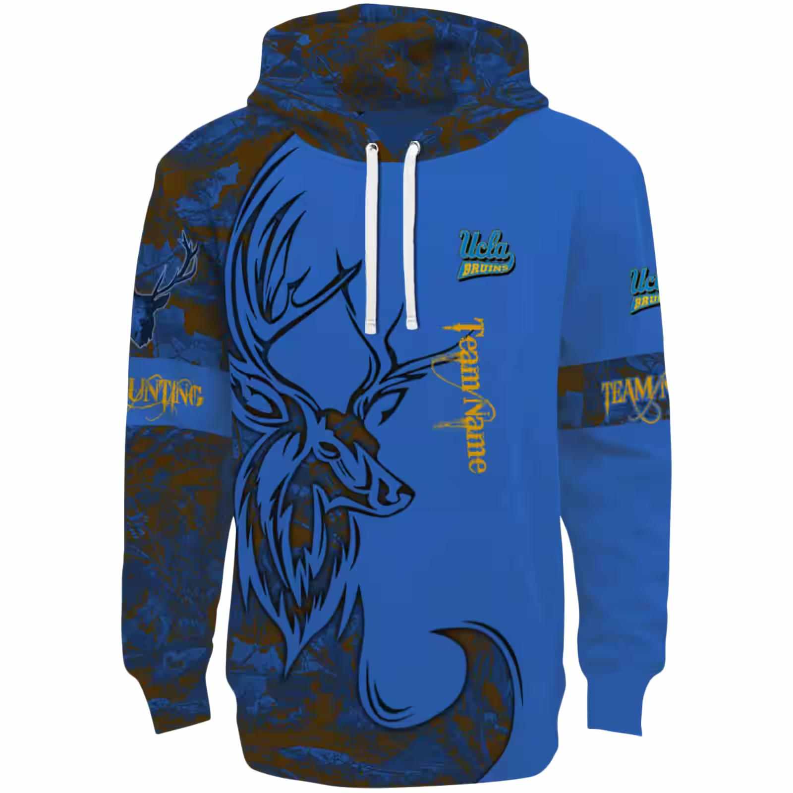 Custom UCLA Bruins Deer Silhouette Blue Hoodie