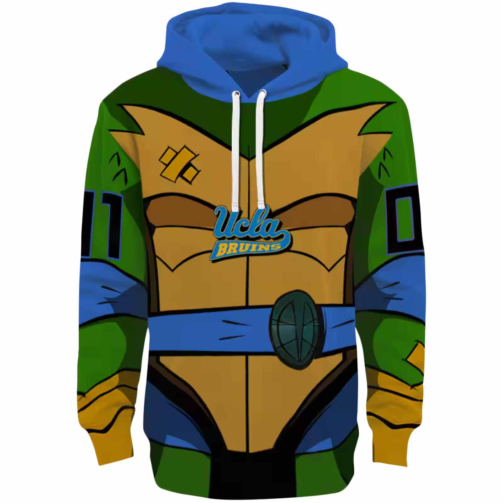 Custom UCLA Bruins Superhero Armor Blue Green Hoodie