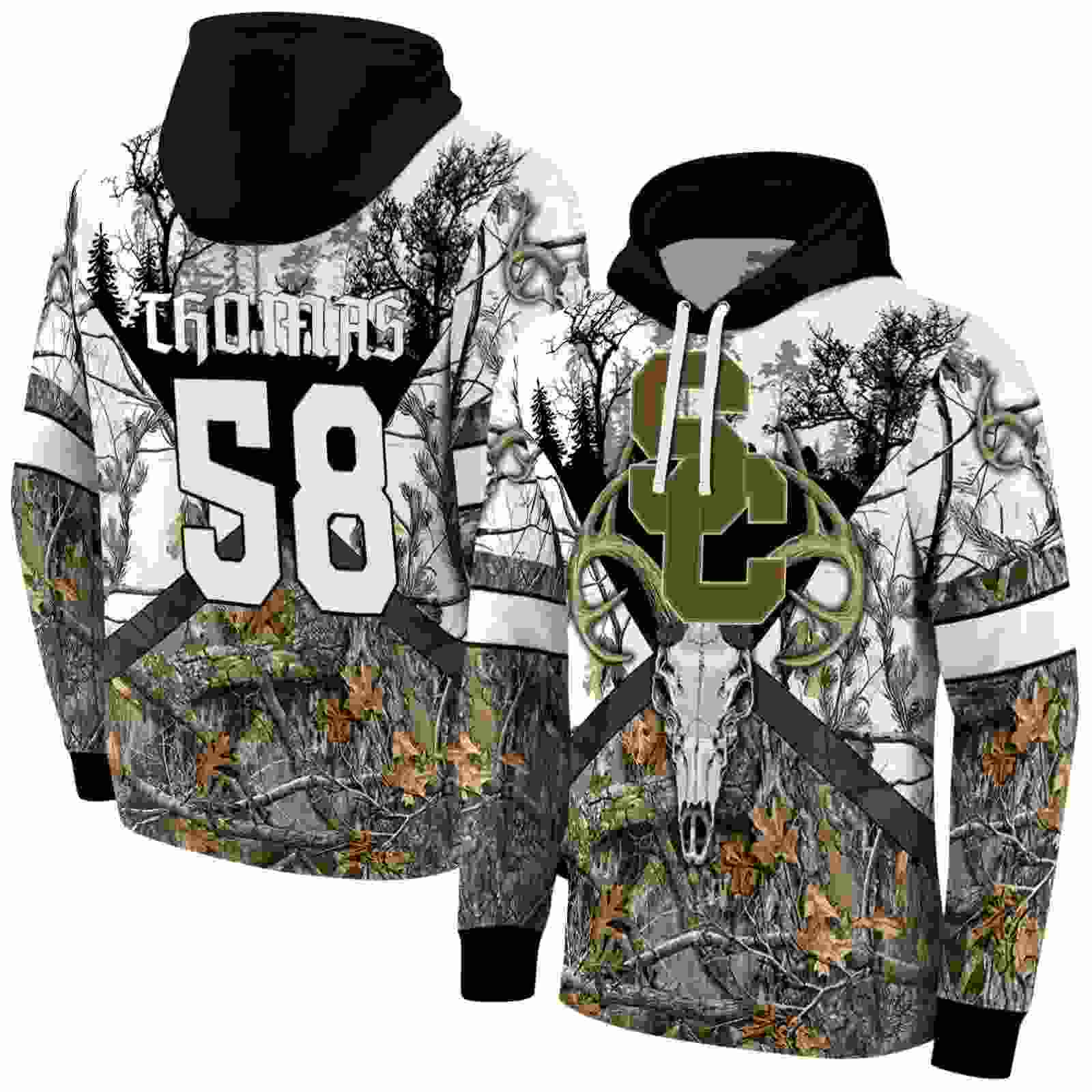 custom usc trojans forest silhouette hoodie fashion forward