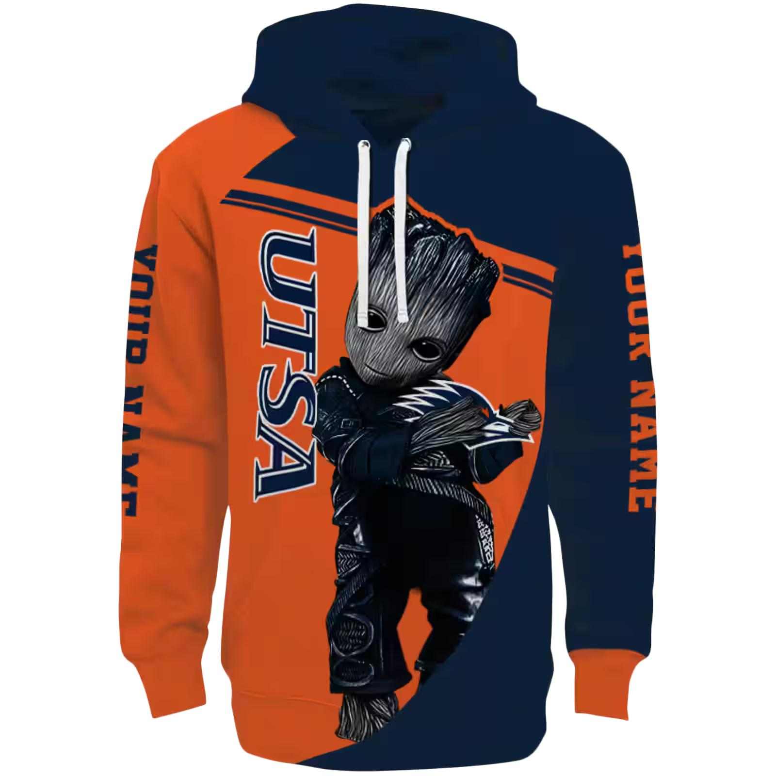 Custom UTSA Roadrunners Groot Orange Hoodie