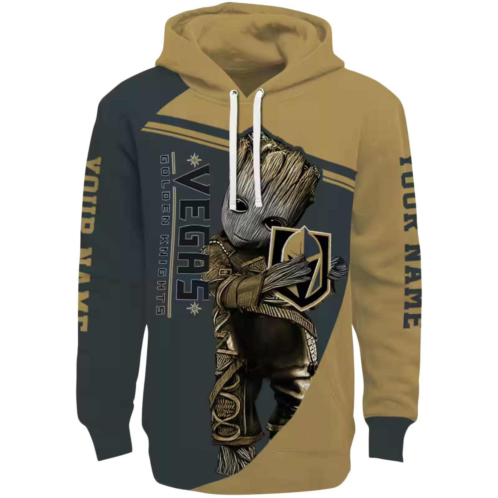 Custom Vegas Golden Knights Groot Tan Hoodie