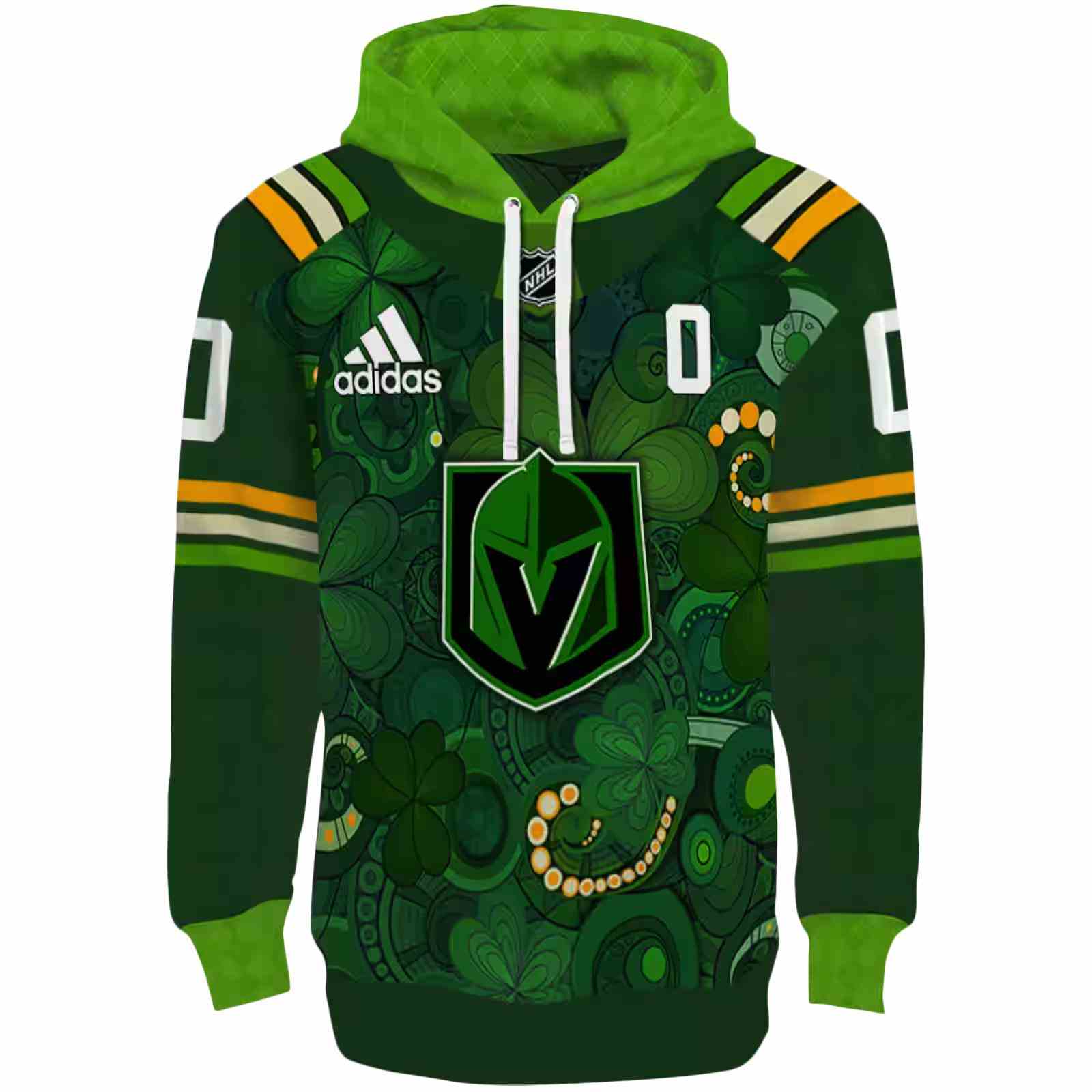 Custom Vegas Golden Knights Shamrock Theme Green Hoodie