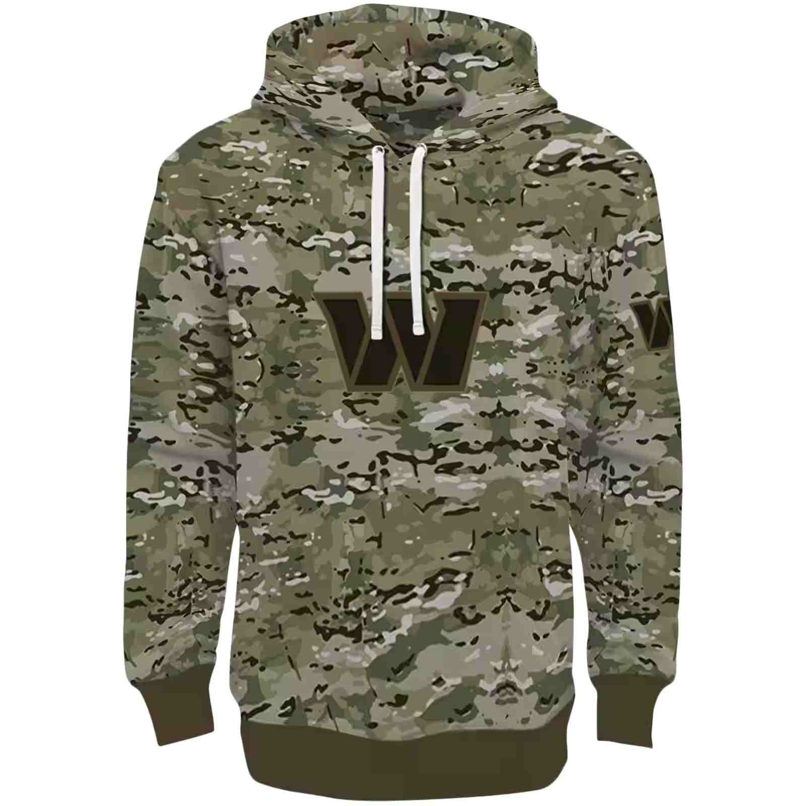 Custom Washington Commanders Military Style Hoodie