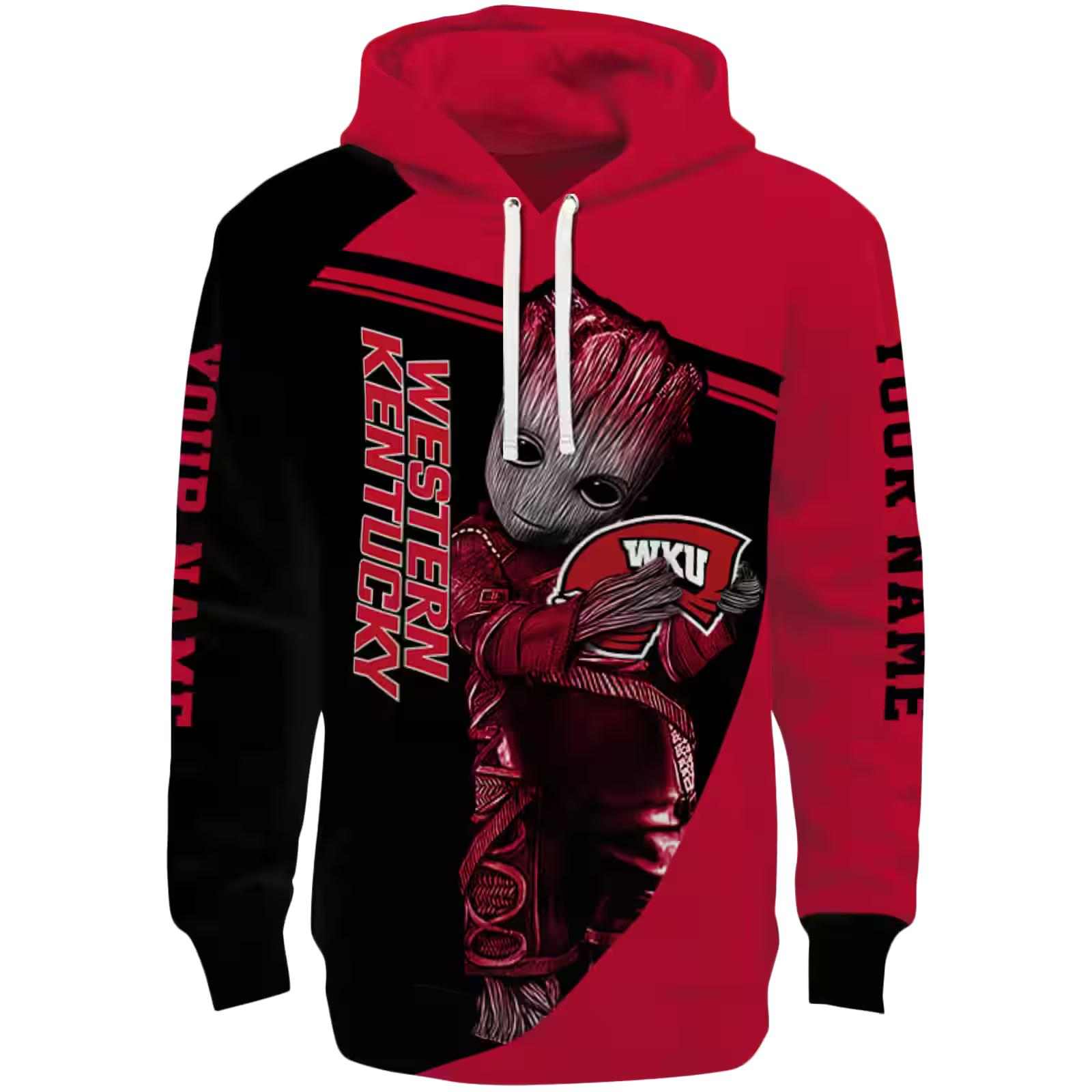 Custom Western Kentucky Hilltoppers Groot Red Hoodie